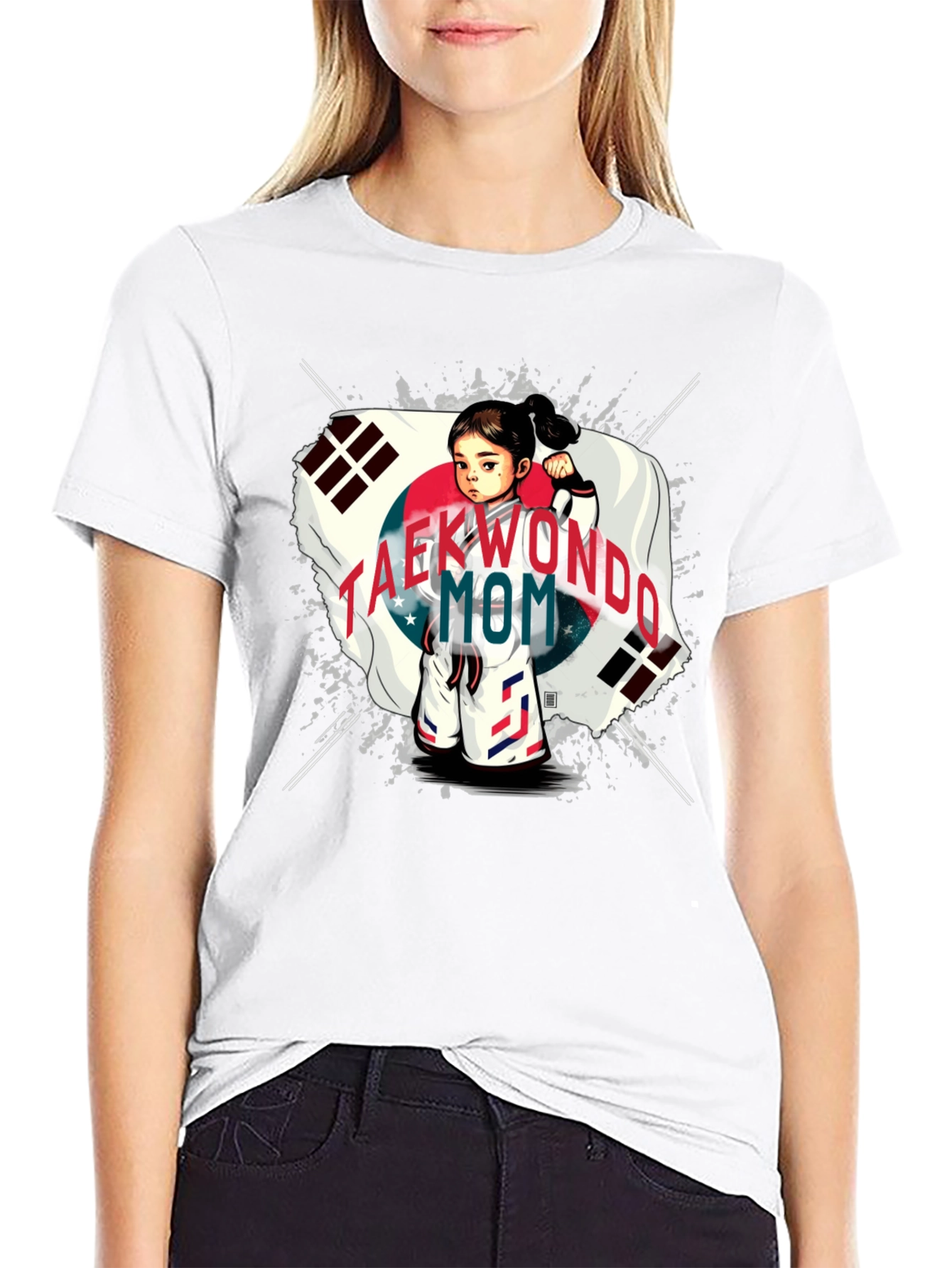 Black Taekwondo Mom Graphic Tee - Martial Arts Love! view 9