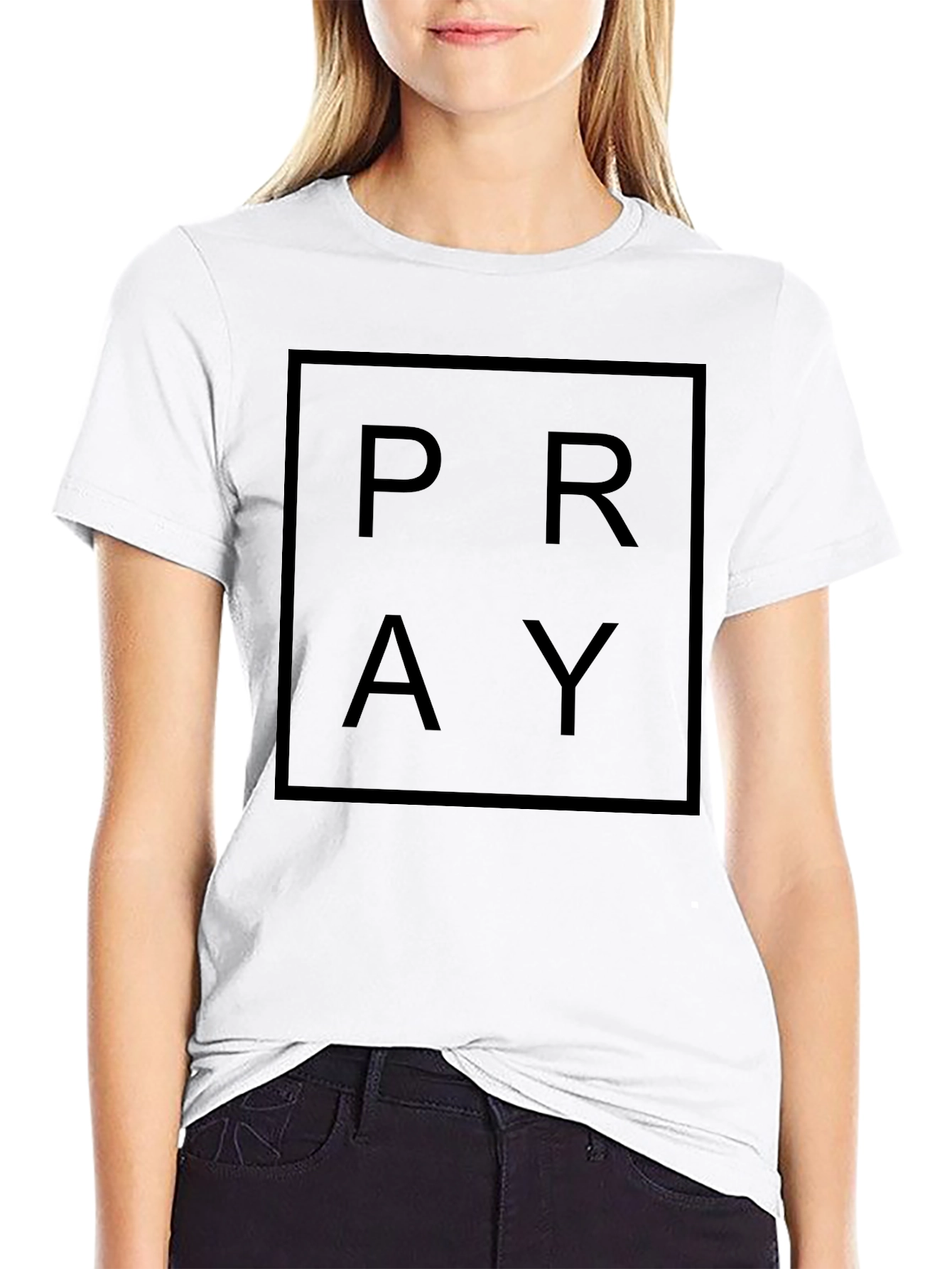 Black Pray Graphic T-Shirt - Soft Cotton Blend view 9
