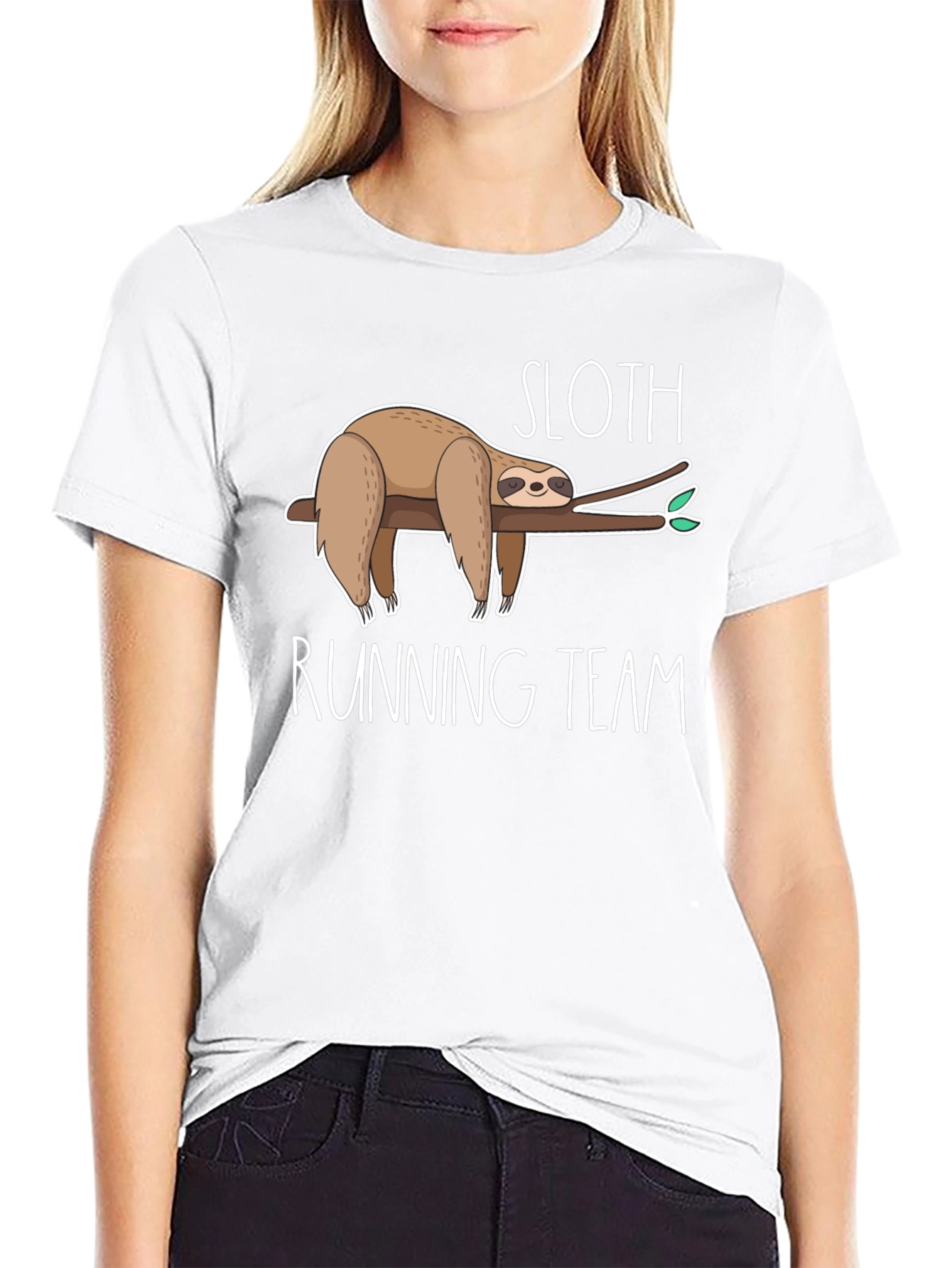 Black Sloth Running Team Graphic Tee view 9