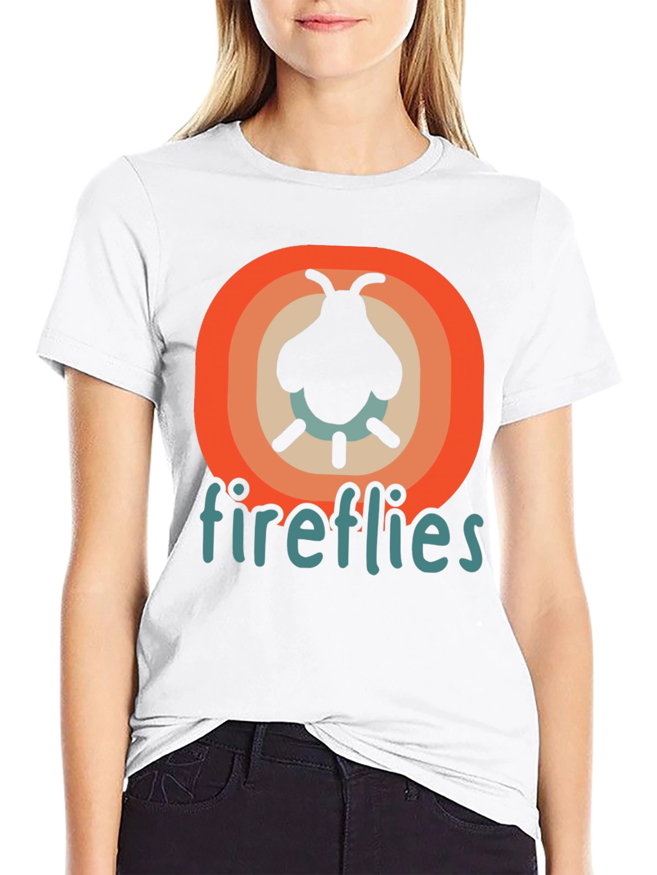 Black Fireflies Graphic Tee - Retro Style view 9