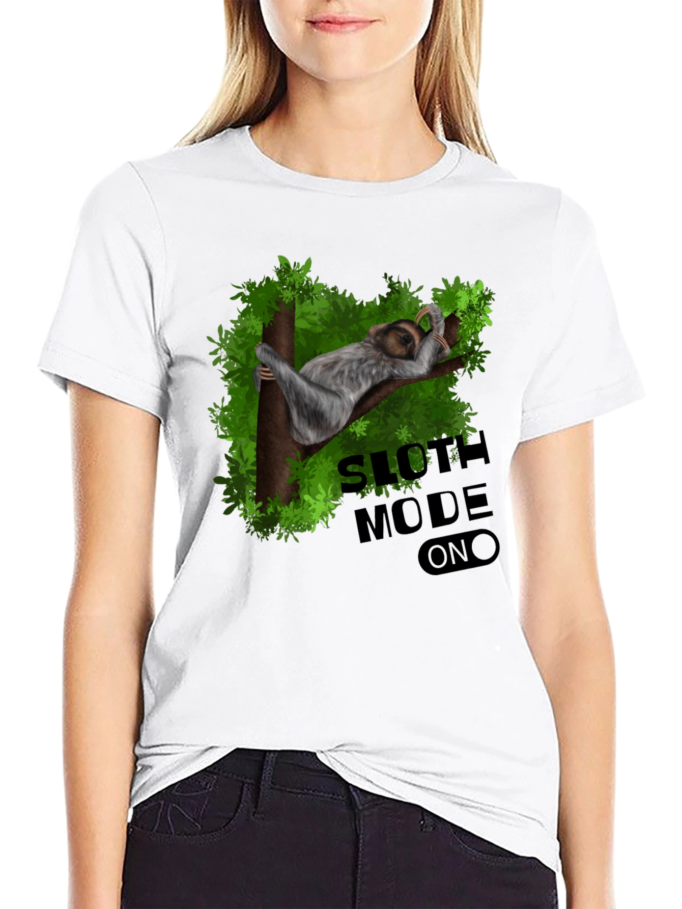 Black Sloth Mode On Graphic T-Shirt - Relaxed Fit view 9