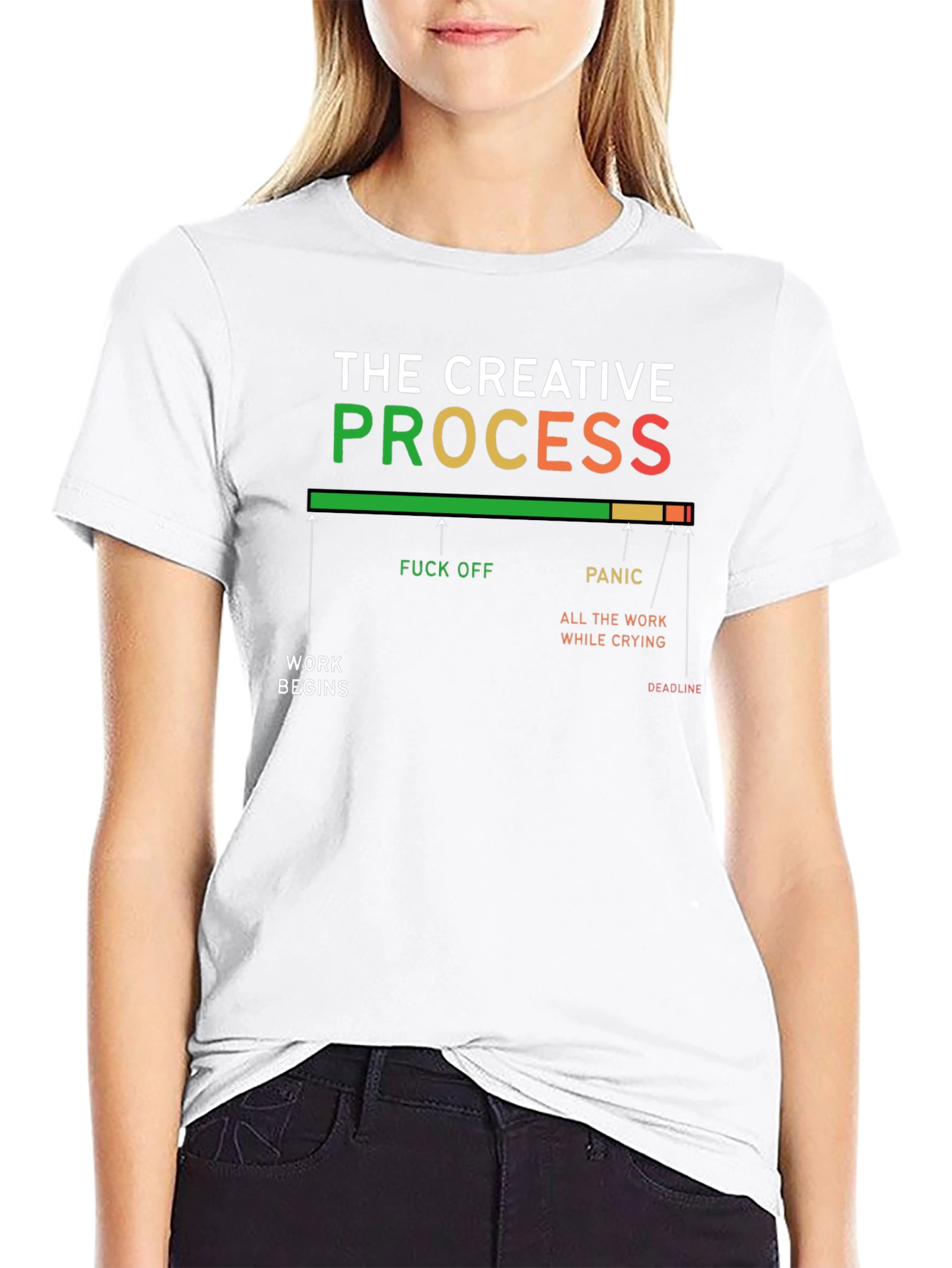 Black Creative Process Graphic T-Shirt - Funny Design view 9