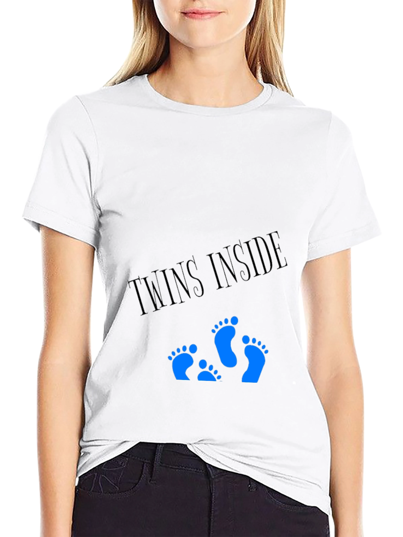 Black Twins Inside T-Shirt - Expecting Dad Tee view 9