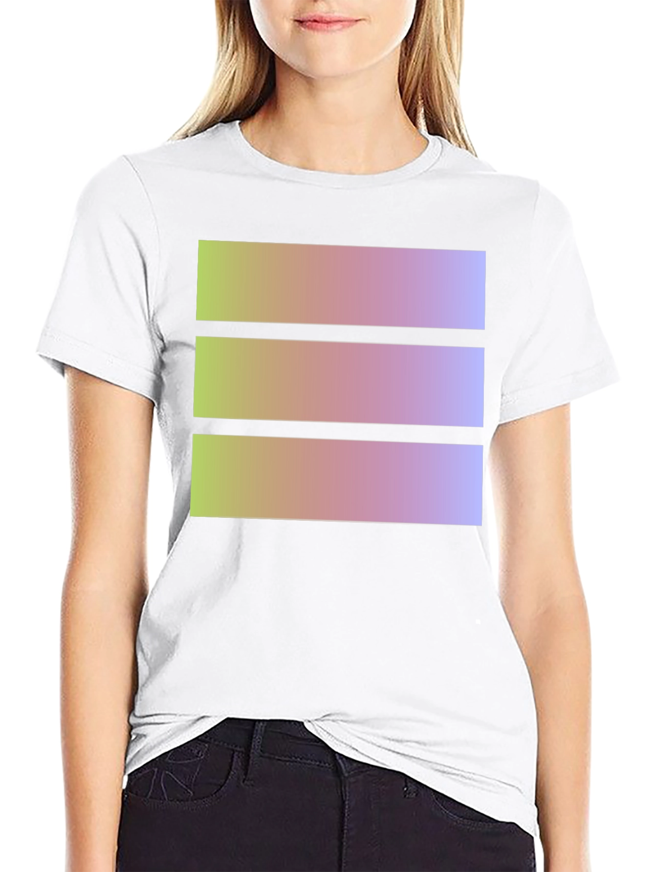 Black Geometric Gradient T-Shirt - Casual Style view 9