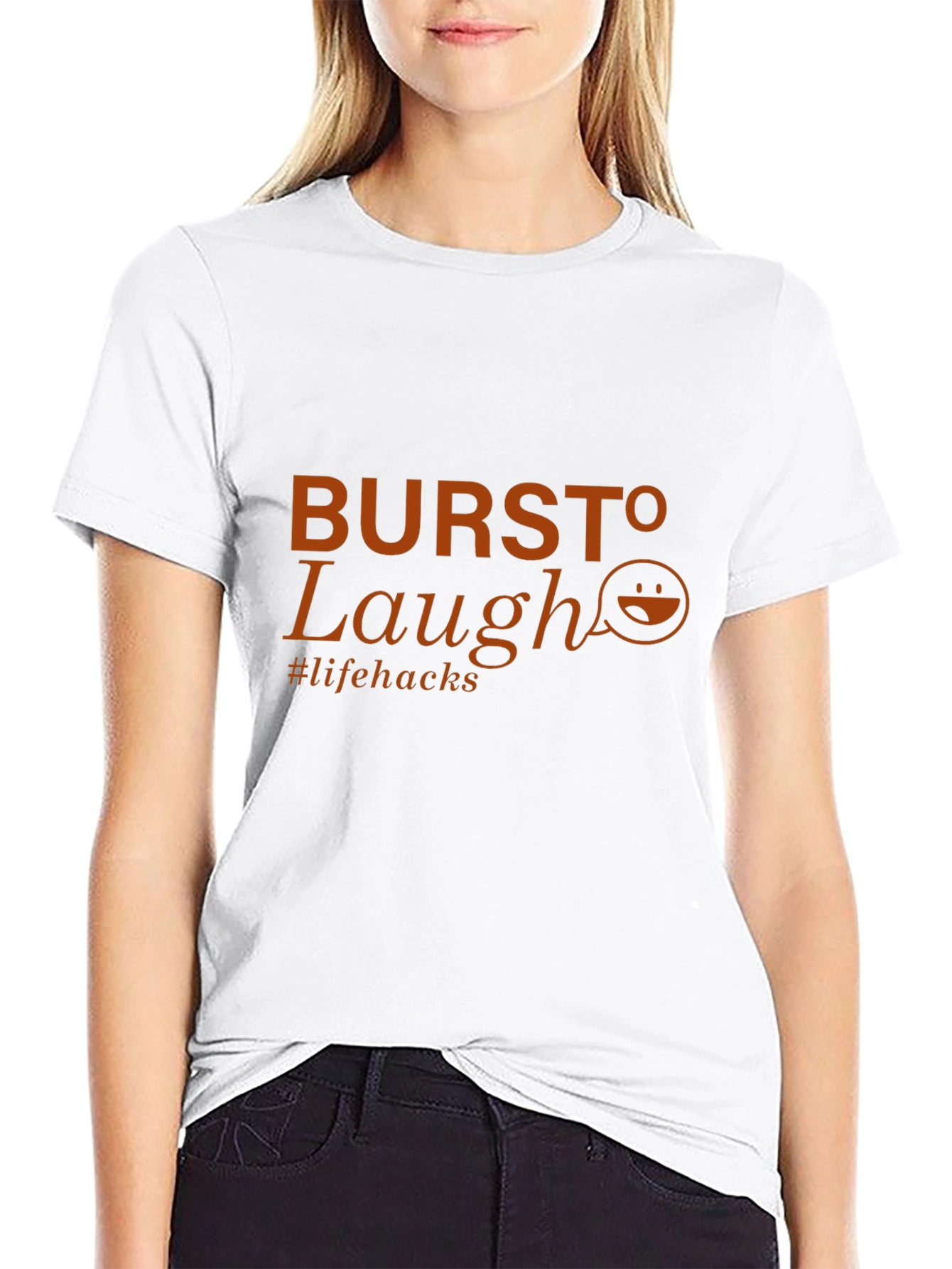Black Burst To Laugh T-Shirt - Life Hacks Tee view 9