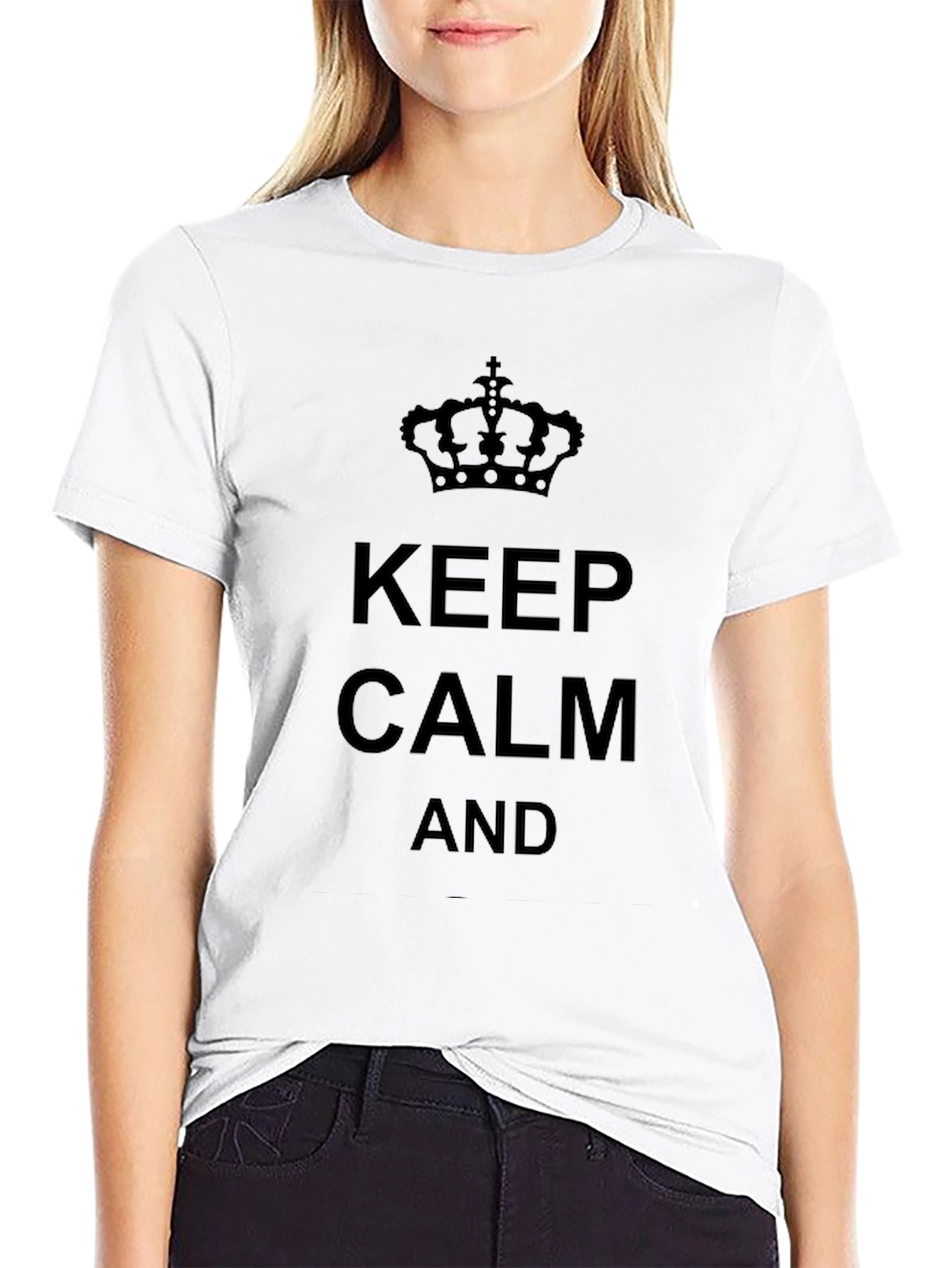 Black Keep Calm T-Shirt - Black view 9
