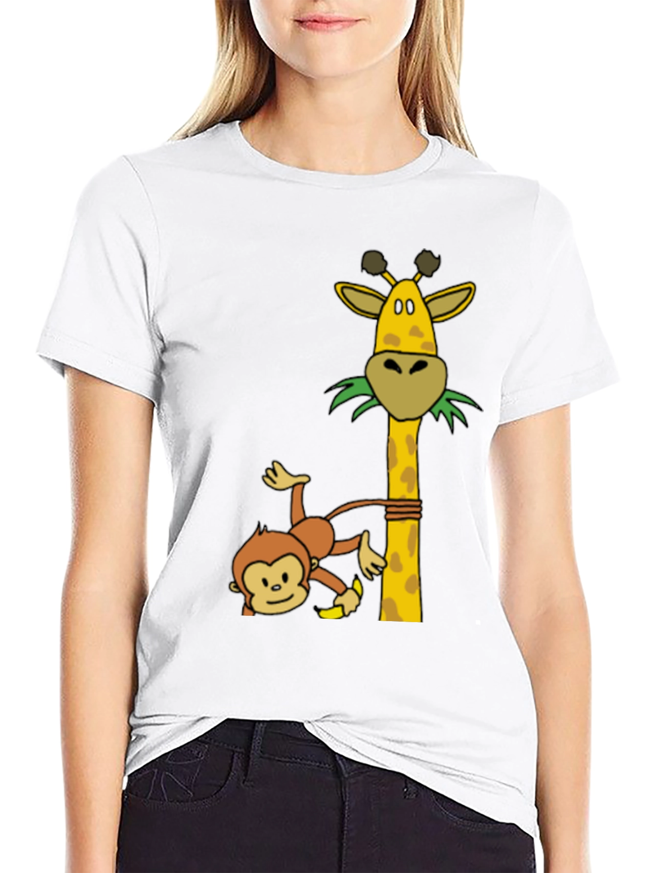 Black Monkey & Giraffe Graphic Tee view 9