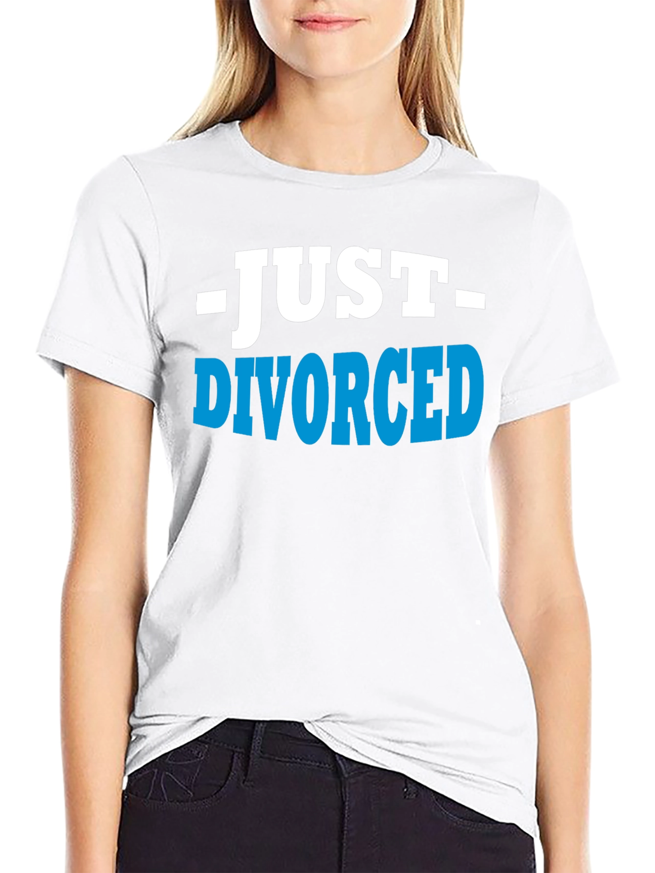 Black Just Divorced T-Shirt - Humorous Breakup Tee view 9