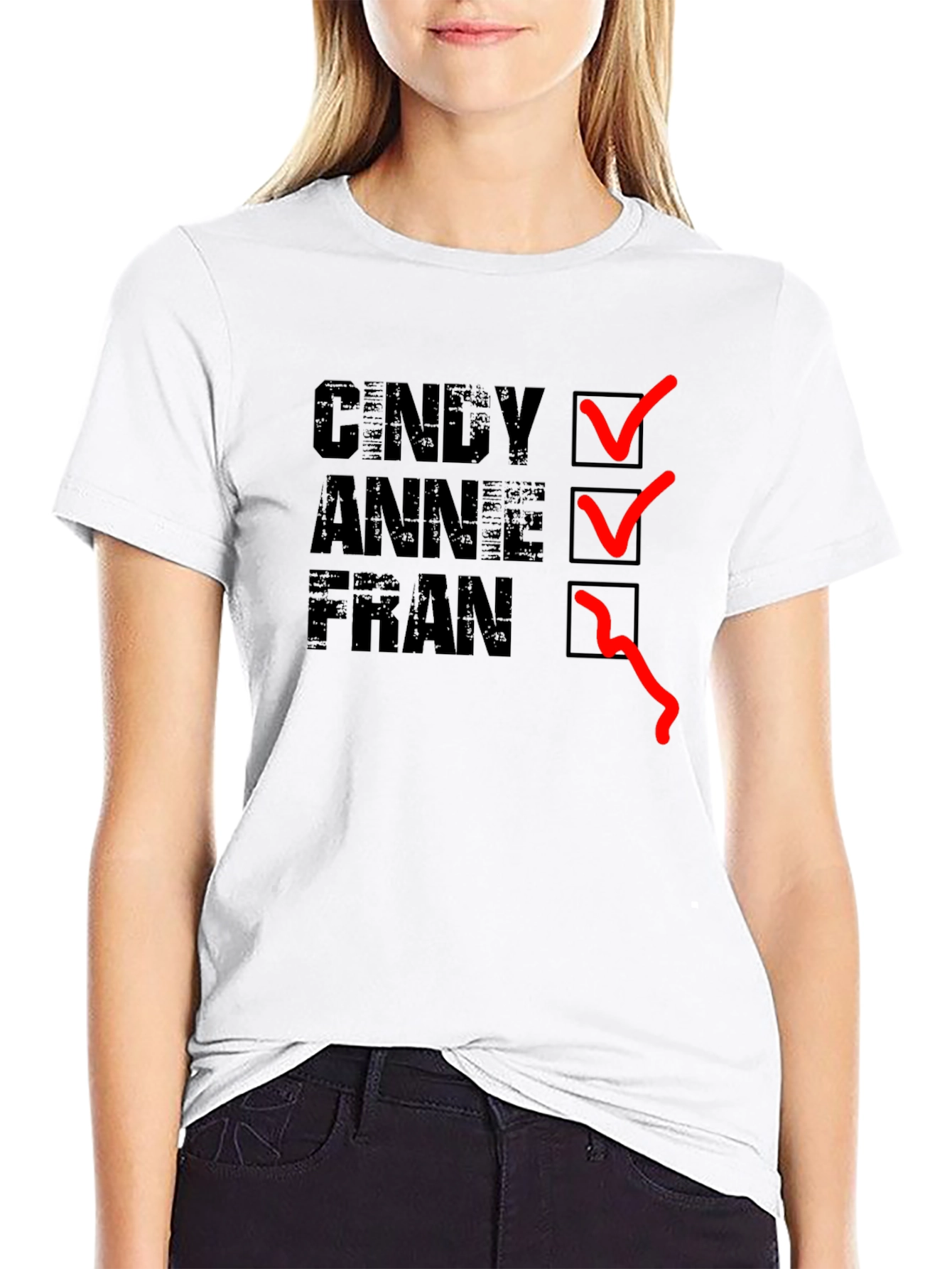 Black Cindy Anne Fran T-Shirt - Black Graphic Tee view 9