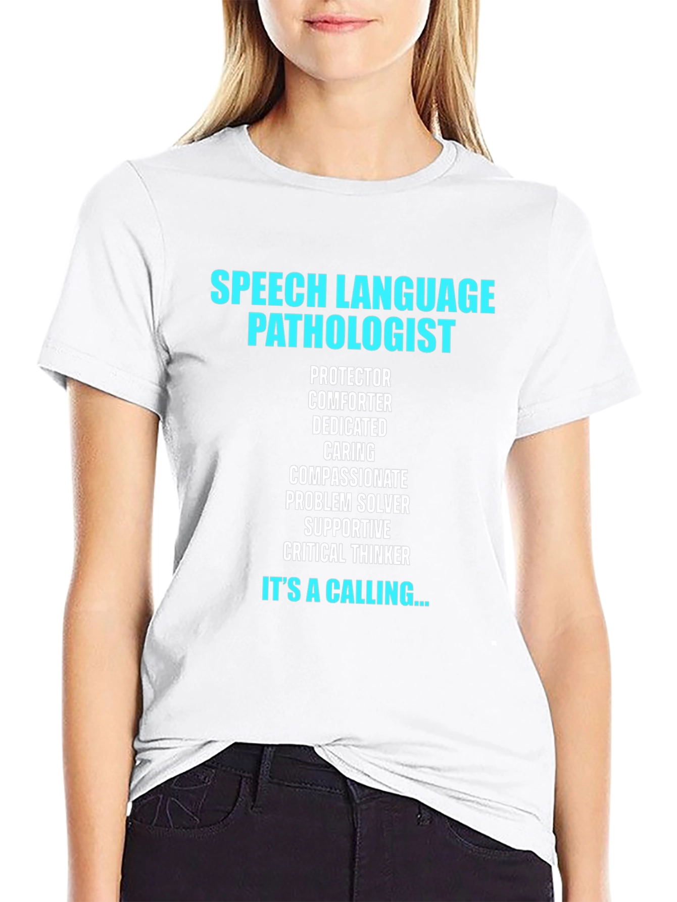 Black Speech Language Pathologist T-Shirt view 9