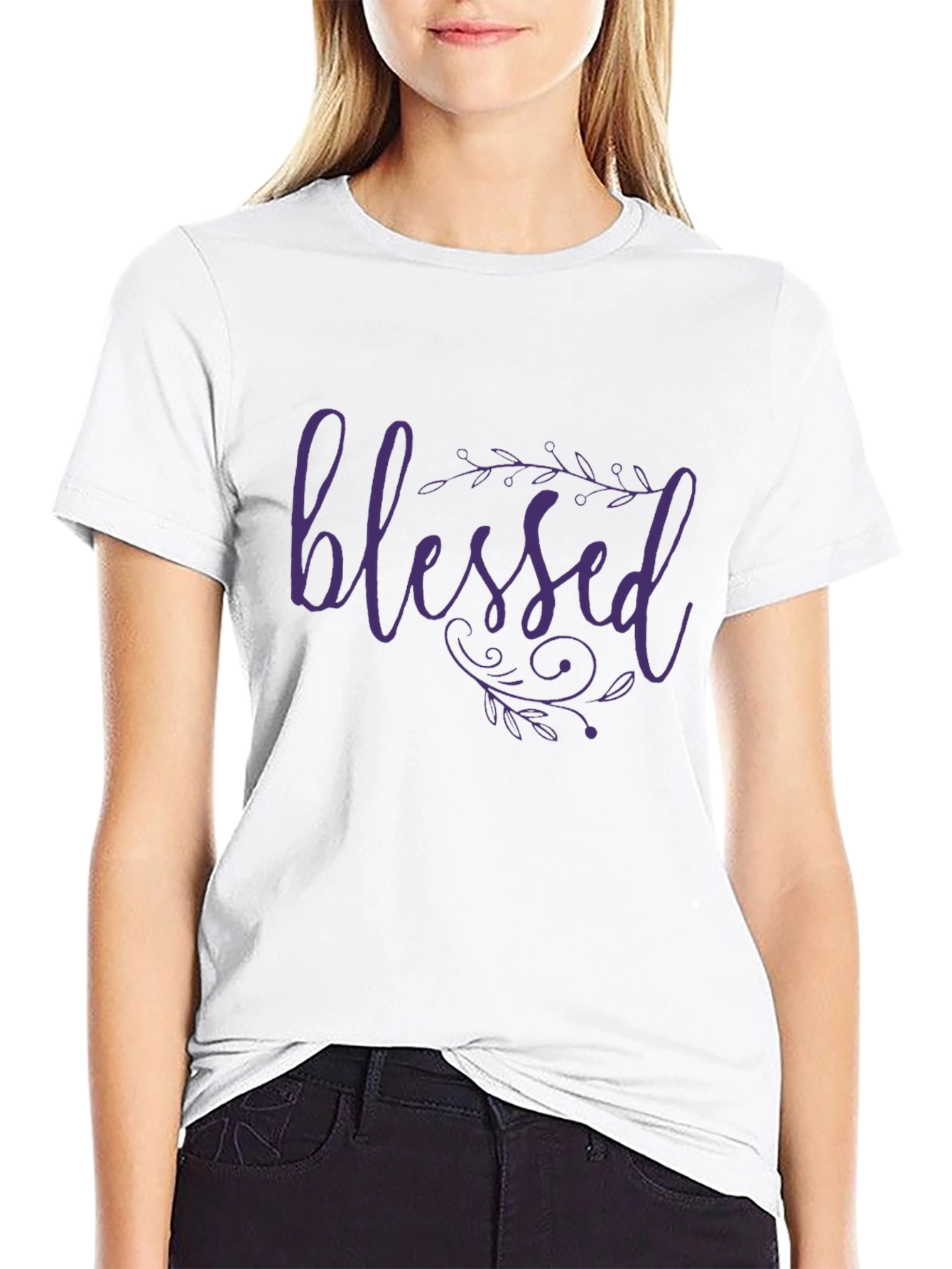 Black Blessed Graphic T-Shirt - Stylish Comfort view 9