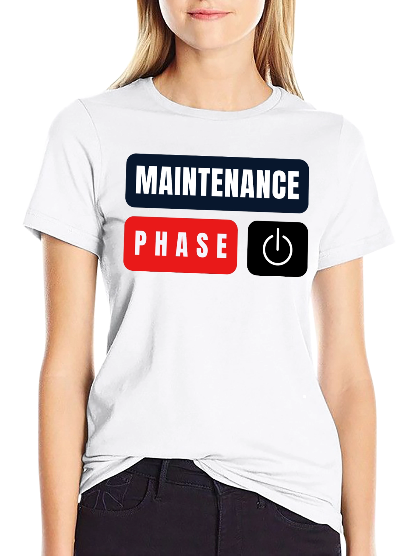 Black Maintenance Phase Mode On Black T-Shirt view 9