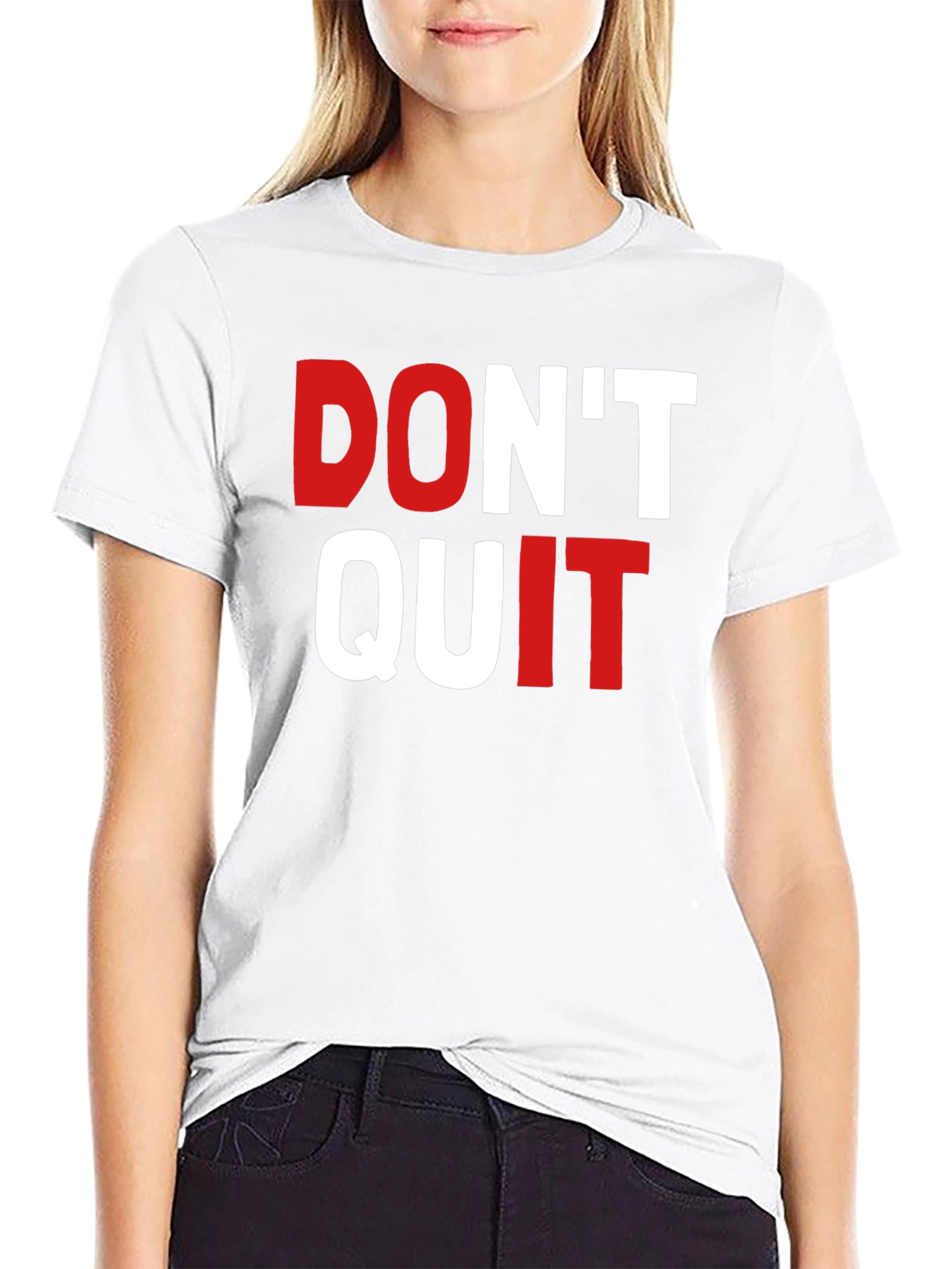 Black Don't Quit Graphic Tee - Motivational Shirt view 9