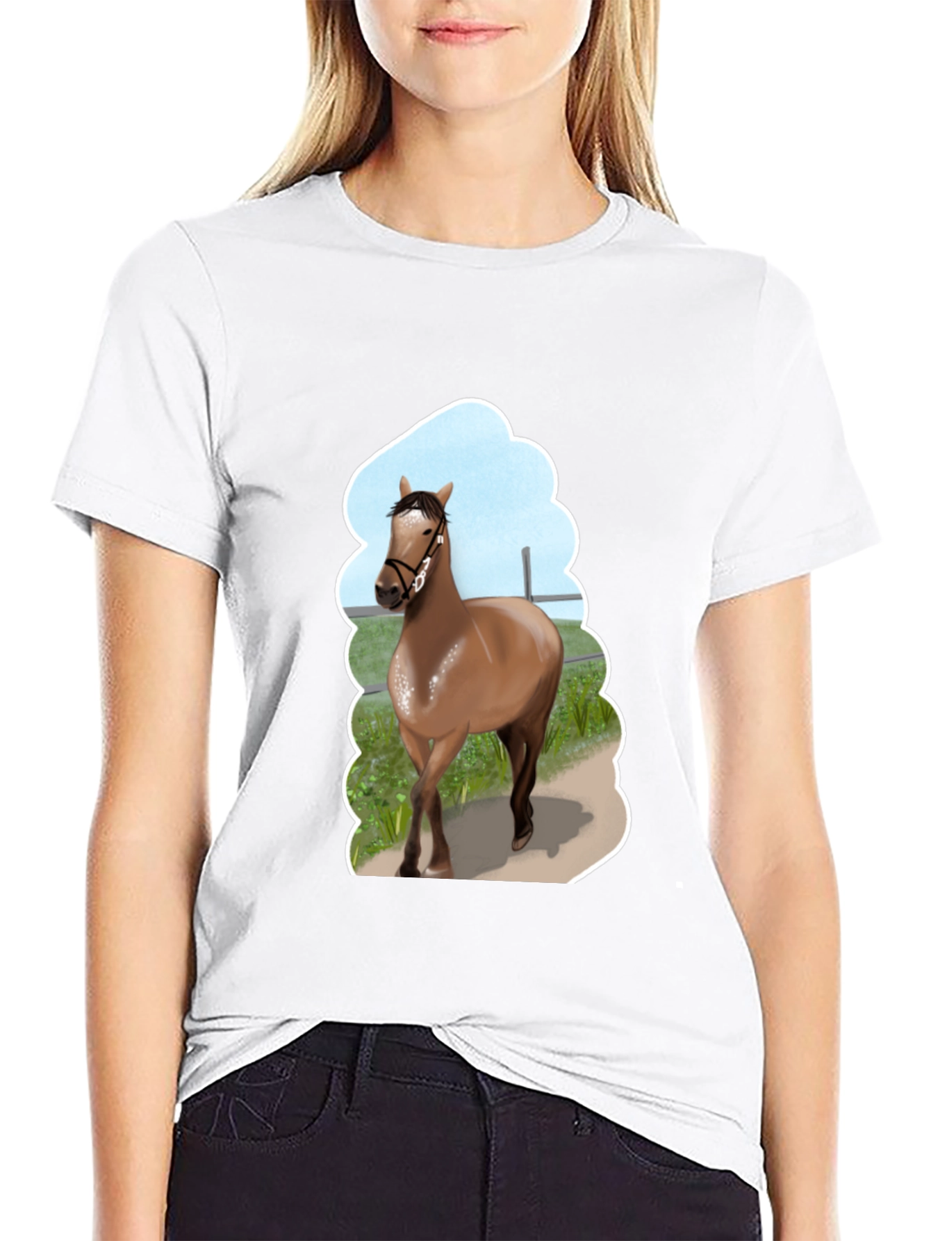 Black Horse Graphic Tee - Stylish Unisex Design view 9