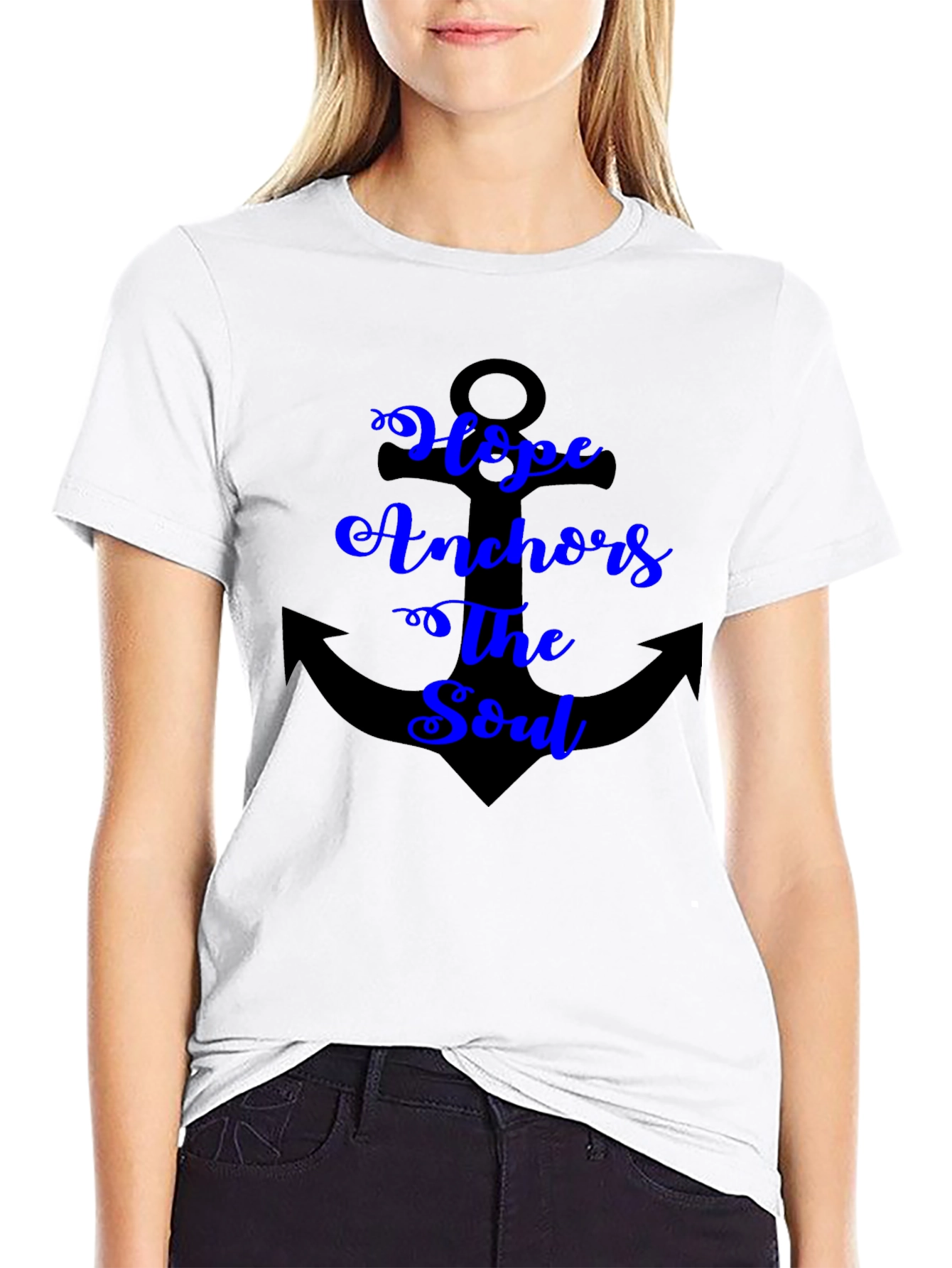 Black Hope Anchors the Soul Graphic T-Shirt view 9