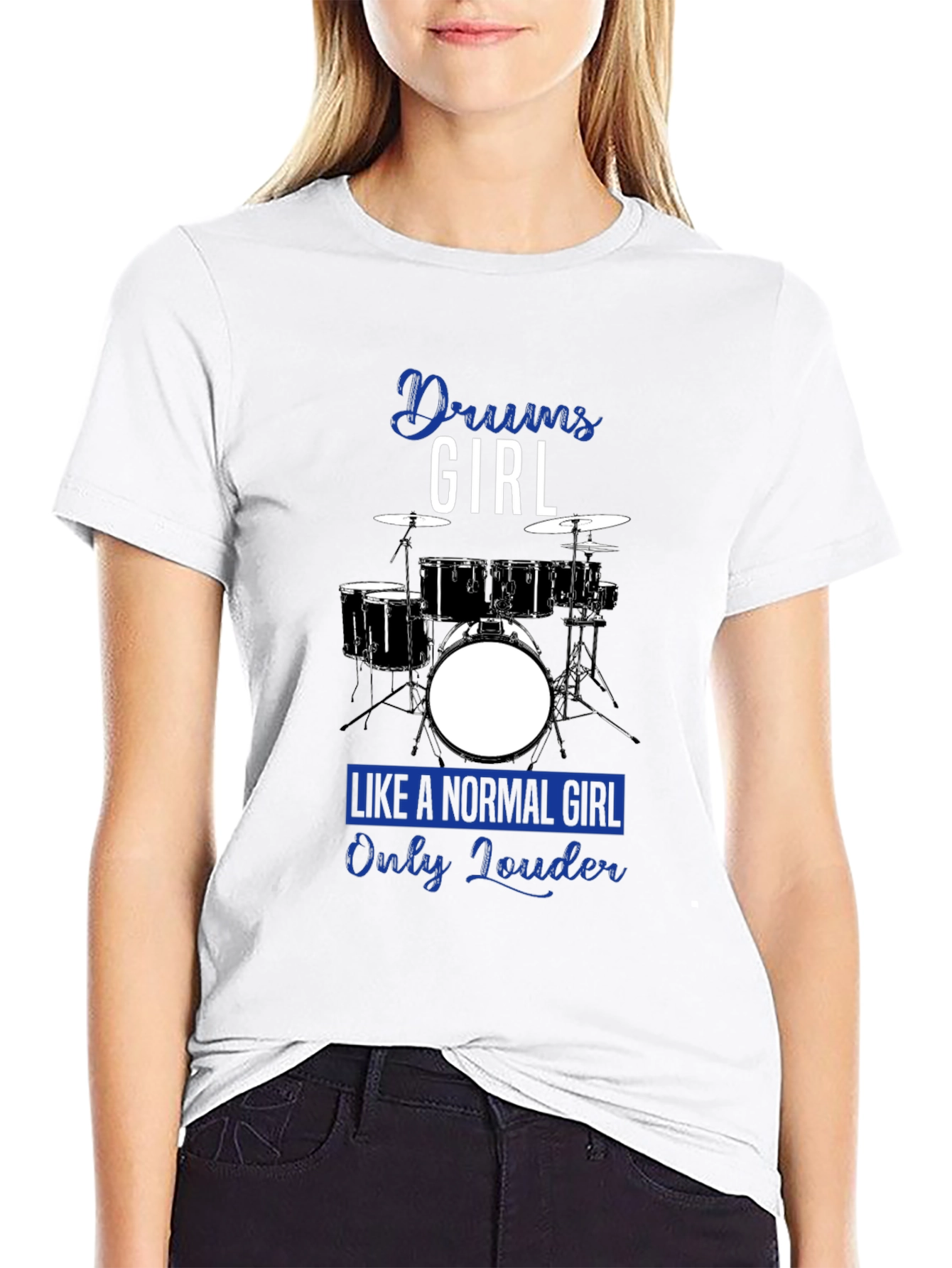 Black Drums Girl Graphic Tee - Loud and Proud Musician Shirt view 9