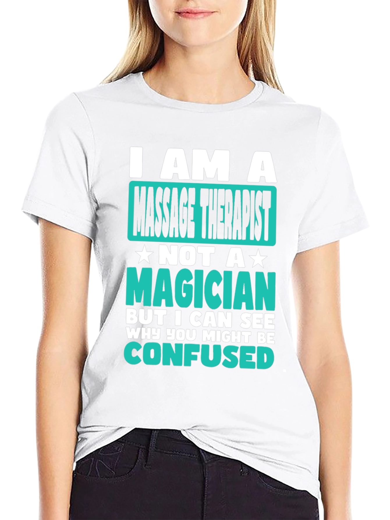 Black Massage Therapist T-Shirt Funny Magician Gift view 9