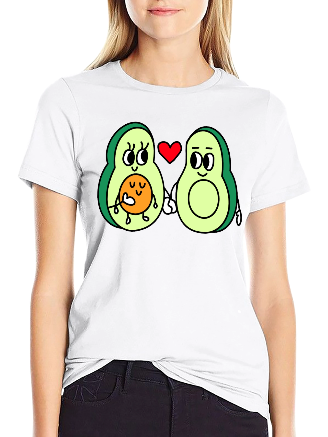 Black Avocado Family Love Black T-Shirt view 9