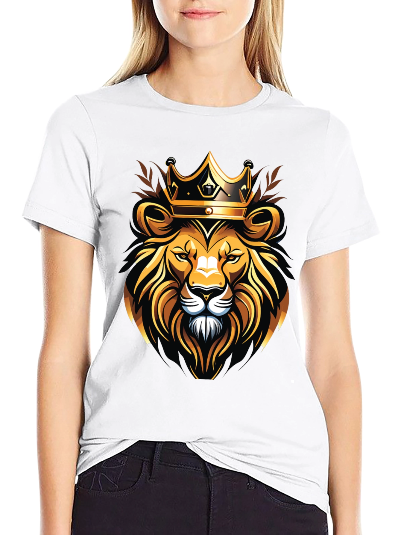 Black Lion King T-Shirt - Bold Graphic Tee view 9