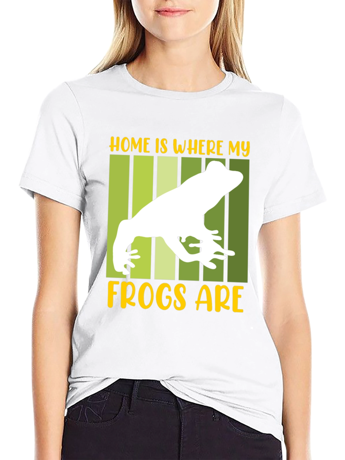 Black Home is Where My Frogs Are T-Shirt view 9