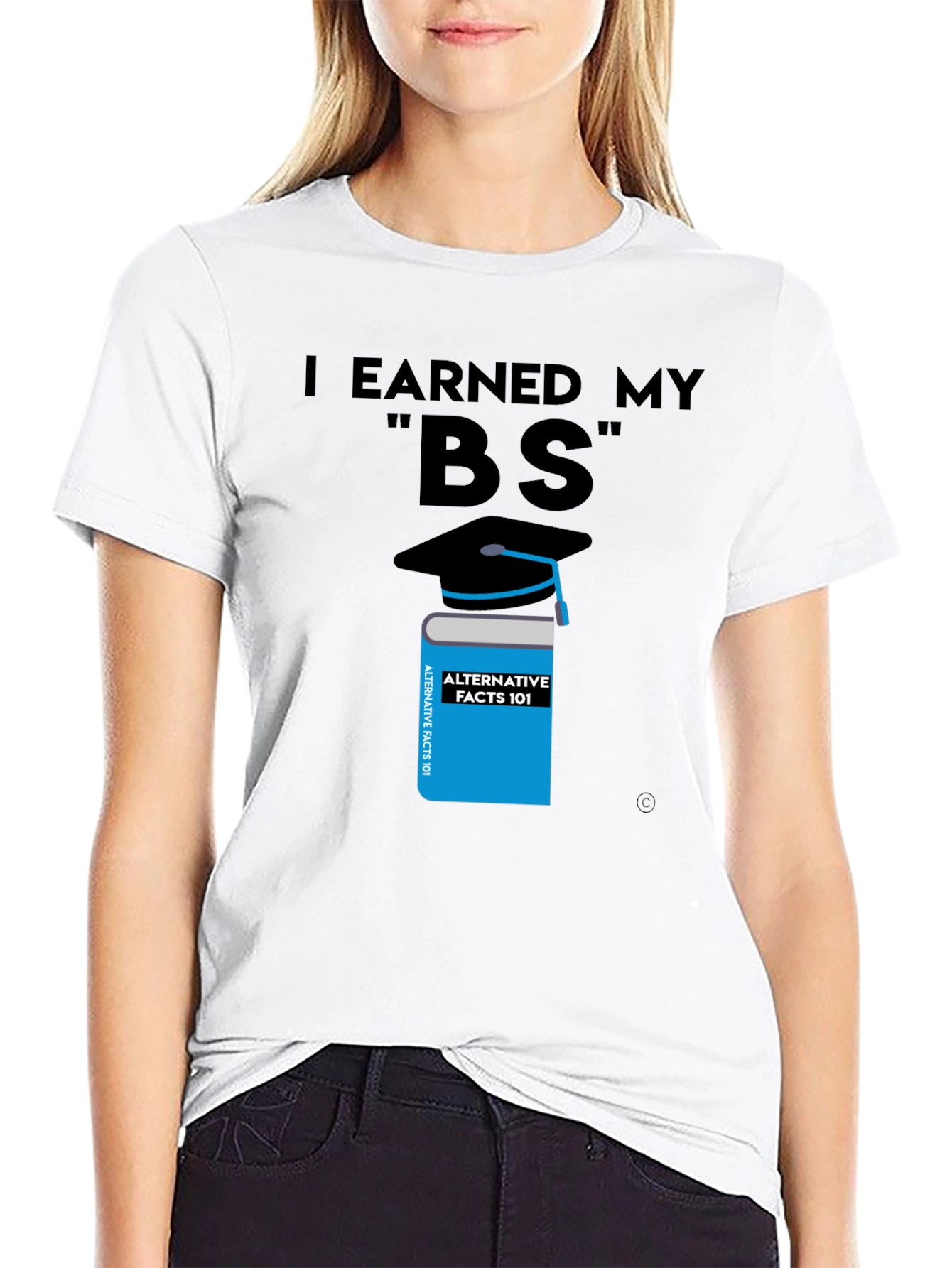 Black I Earned My BS Graphic T-Shirt view 9