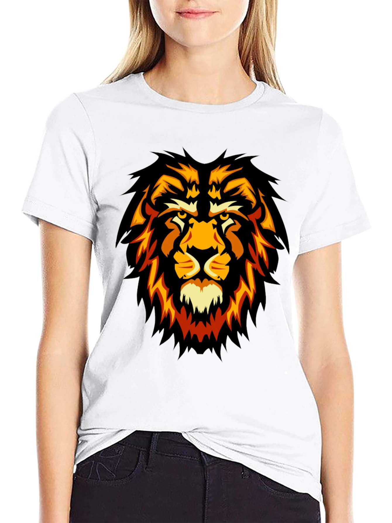 Black Lion Graphic Black T-Shirt - Fierce Style view 9