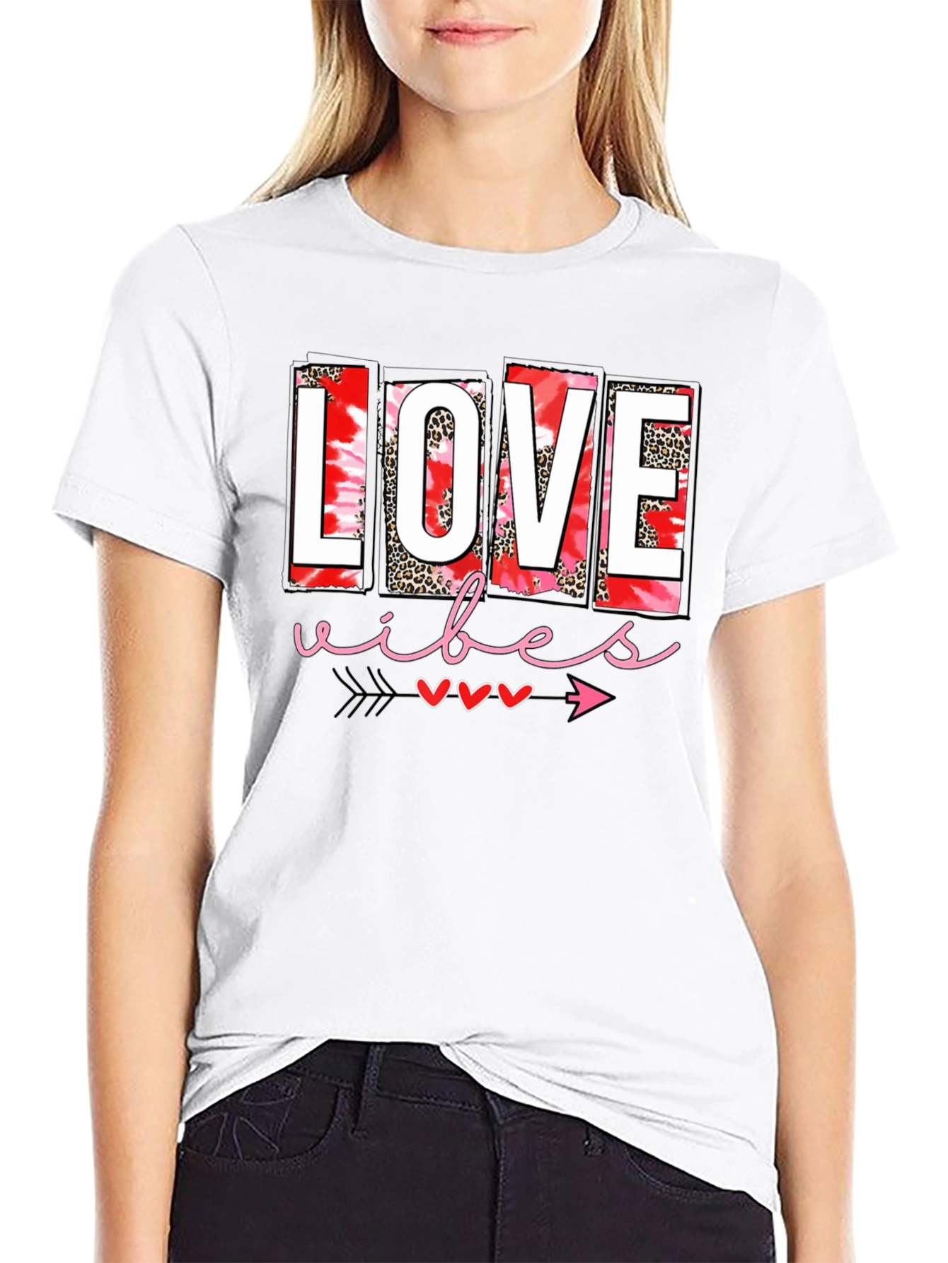 Black Love Vibes Valentine's Day Graphic Tee view 9