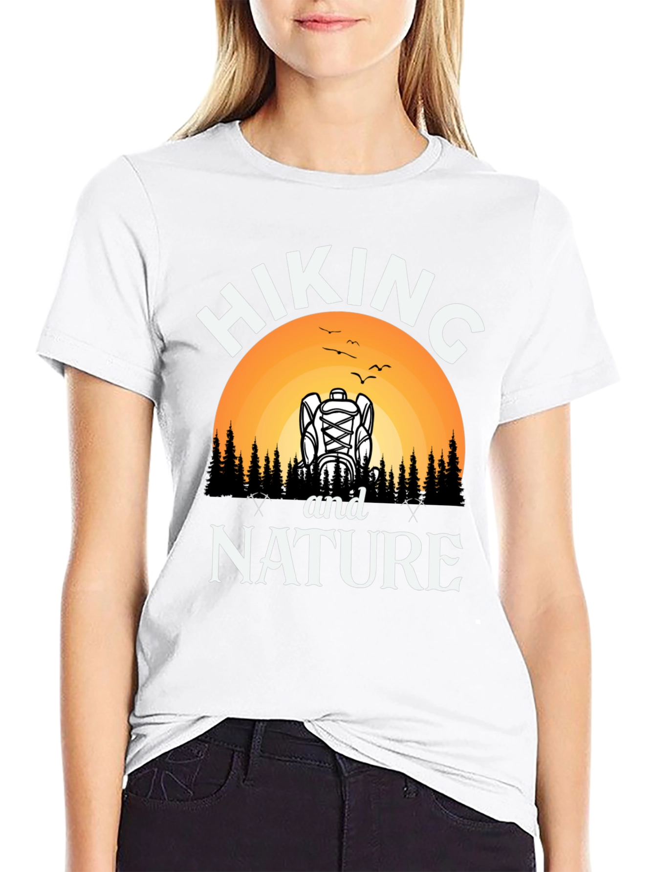Hiking and Nature Black Graphic T-Shirt - 9