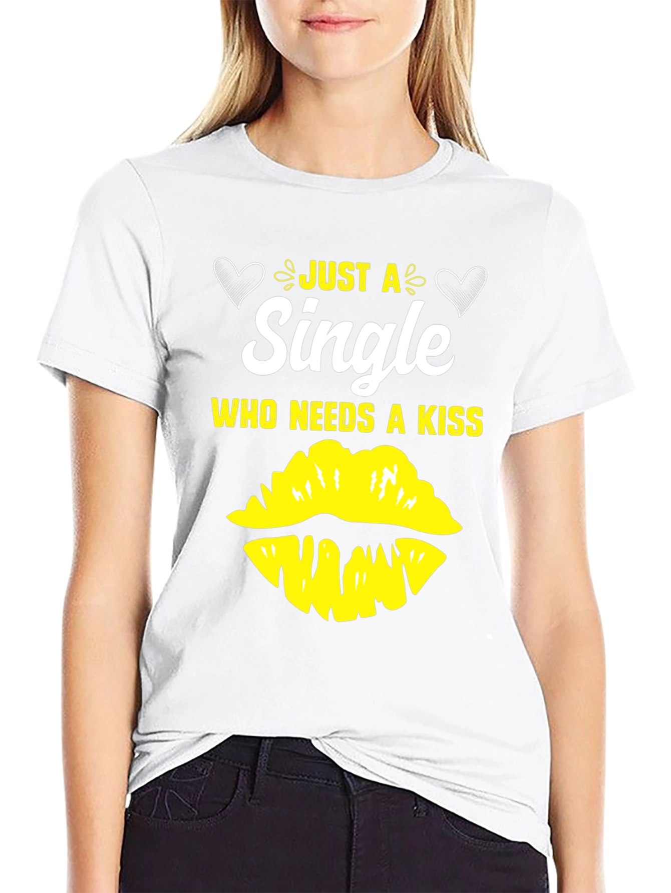 Black Single & Needs a Kiss Graphic Tee - Black view 9