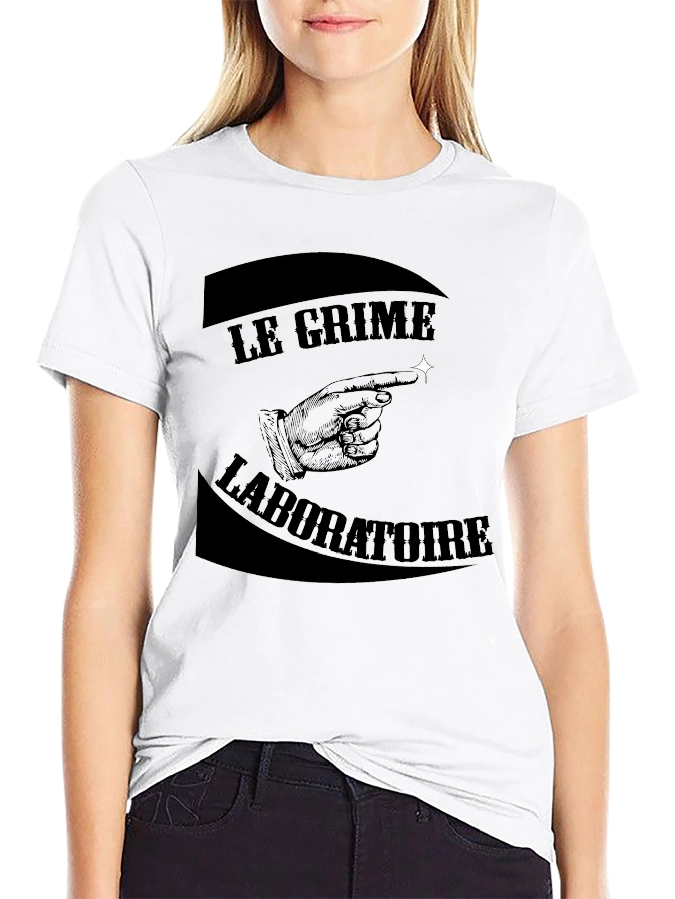 Black Le Crime Laboratoire Graphic T-Shirt view 9