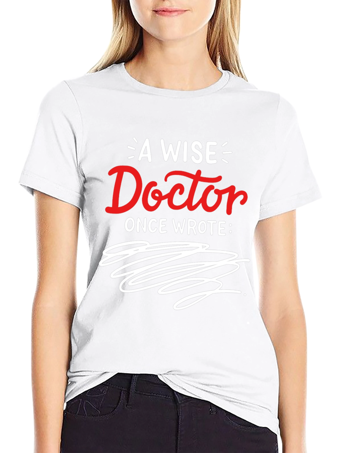 Black A Wise Doctor Graphic T-Shirt view 9