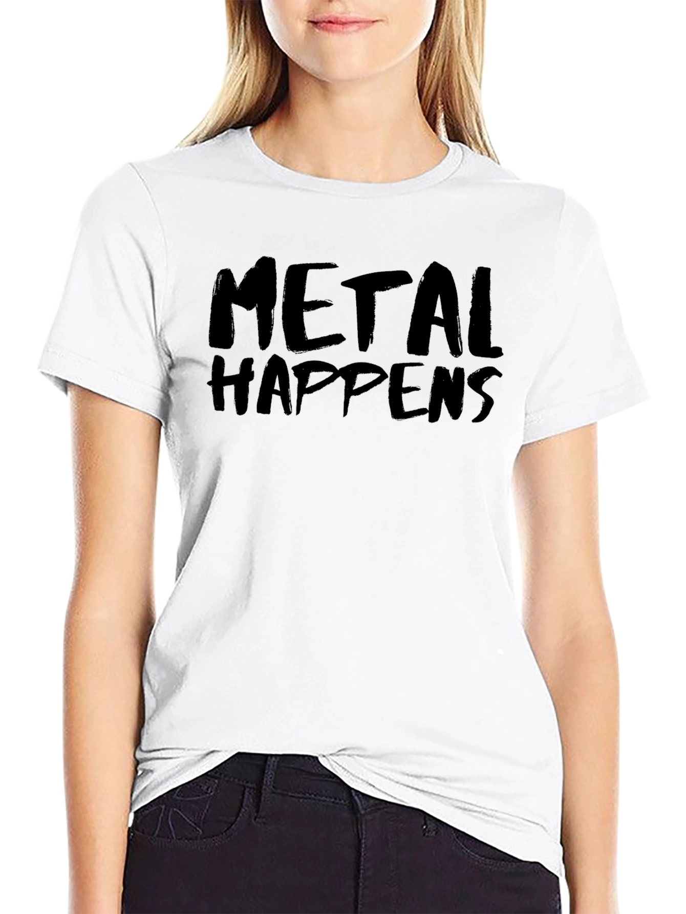 Black Metal Happens Black Graphic Tee view 9