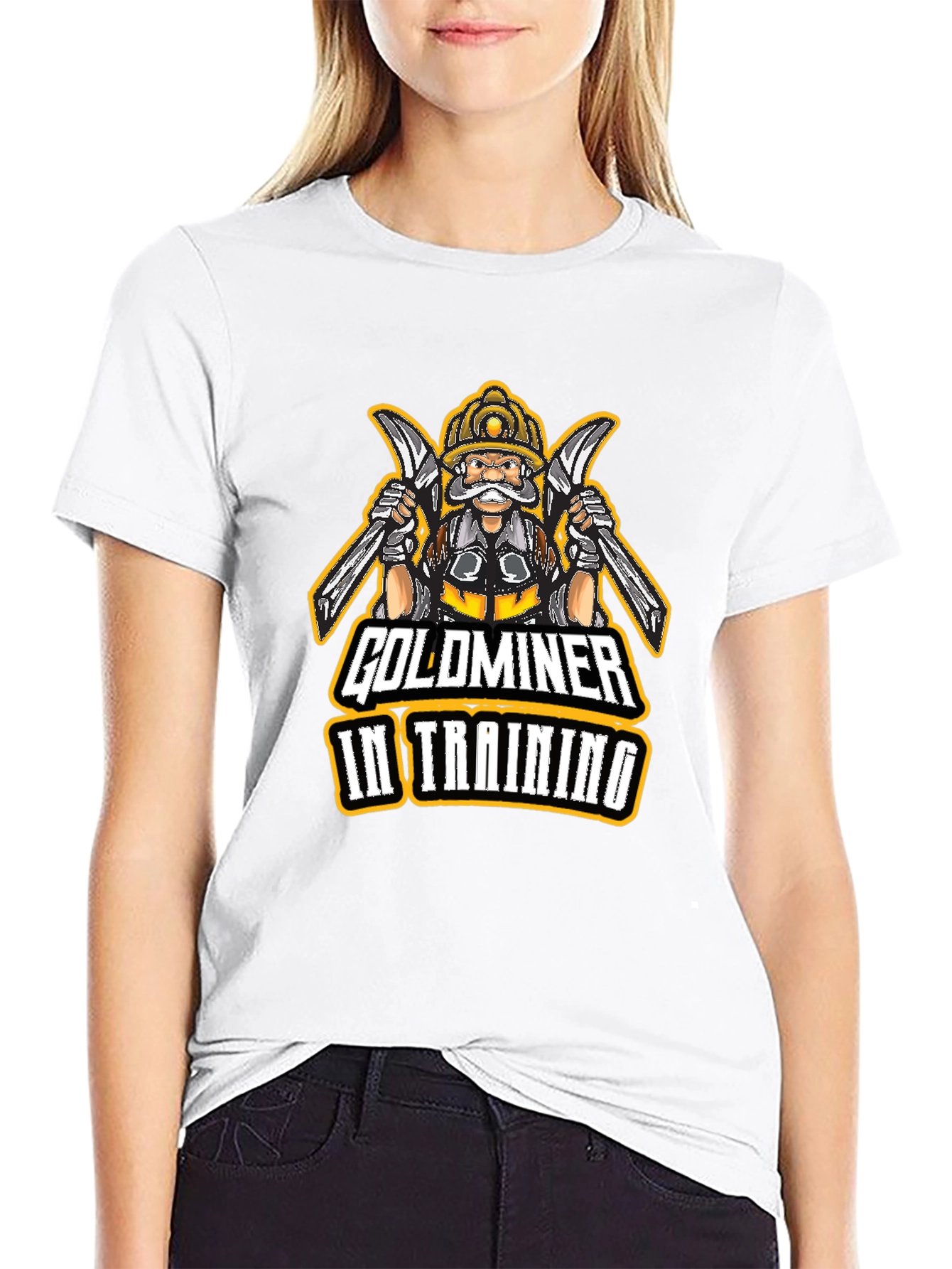 Black Goldminer In Training Black T-Shirt view 9