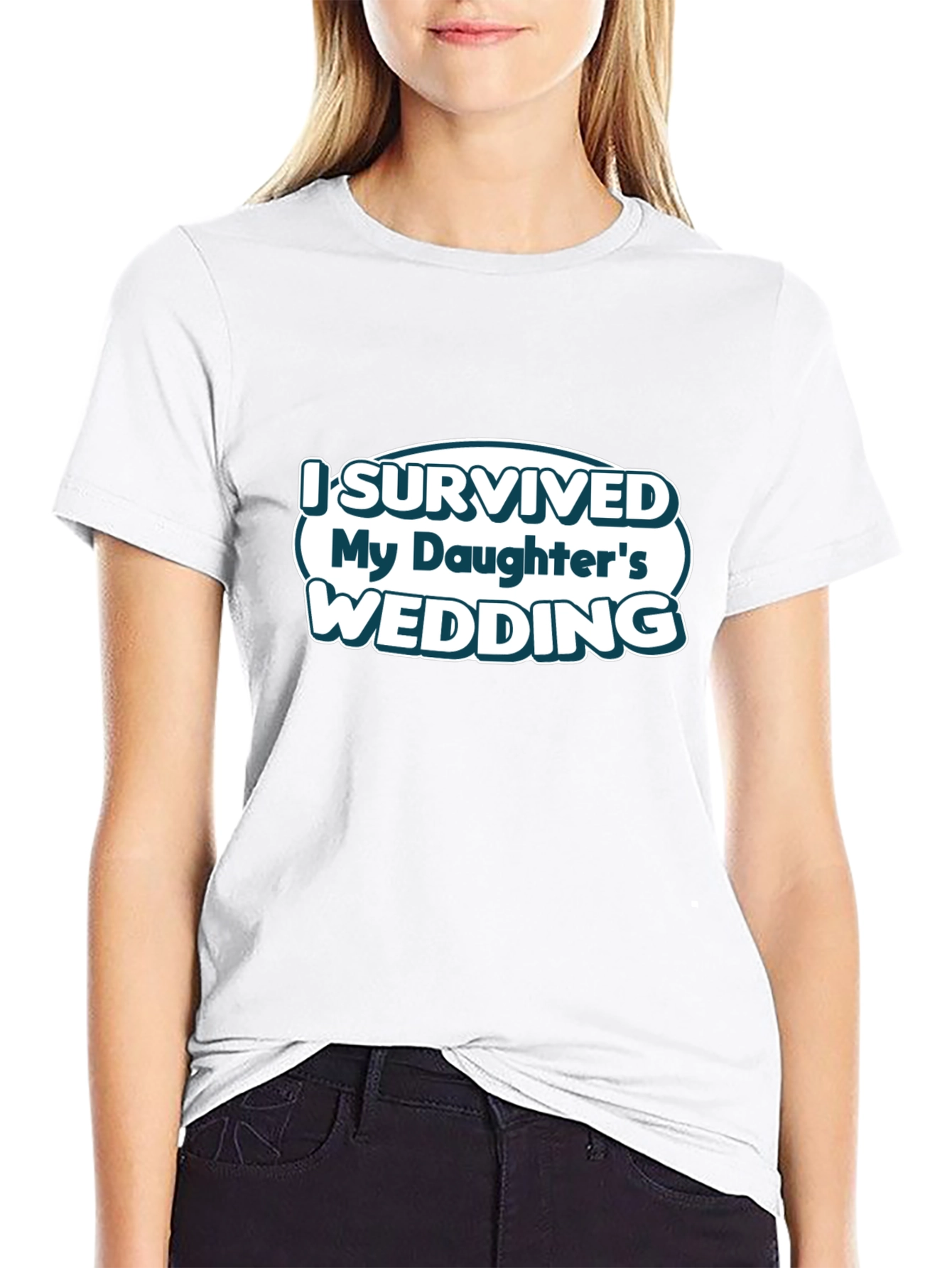 Black I Survived My Daughter's Wedding T-Shirt view 9