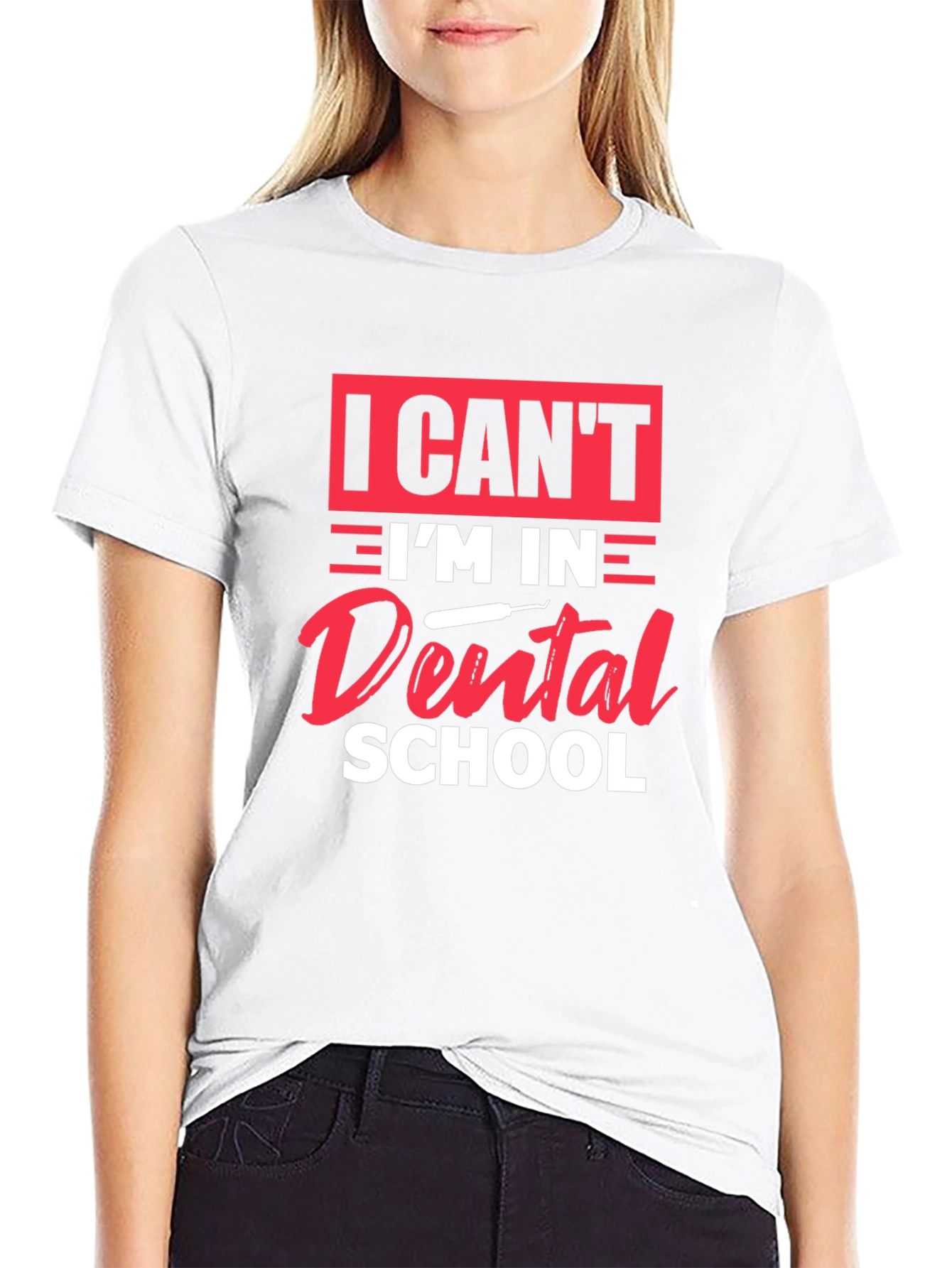 Black Dental School T-Shirt - I Can't I'm in Dental School view 9