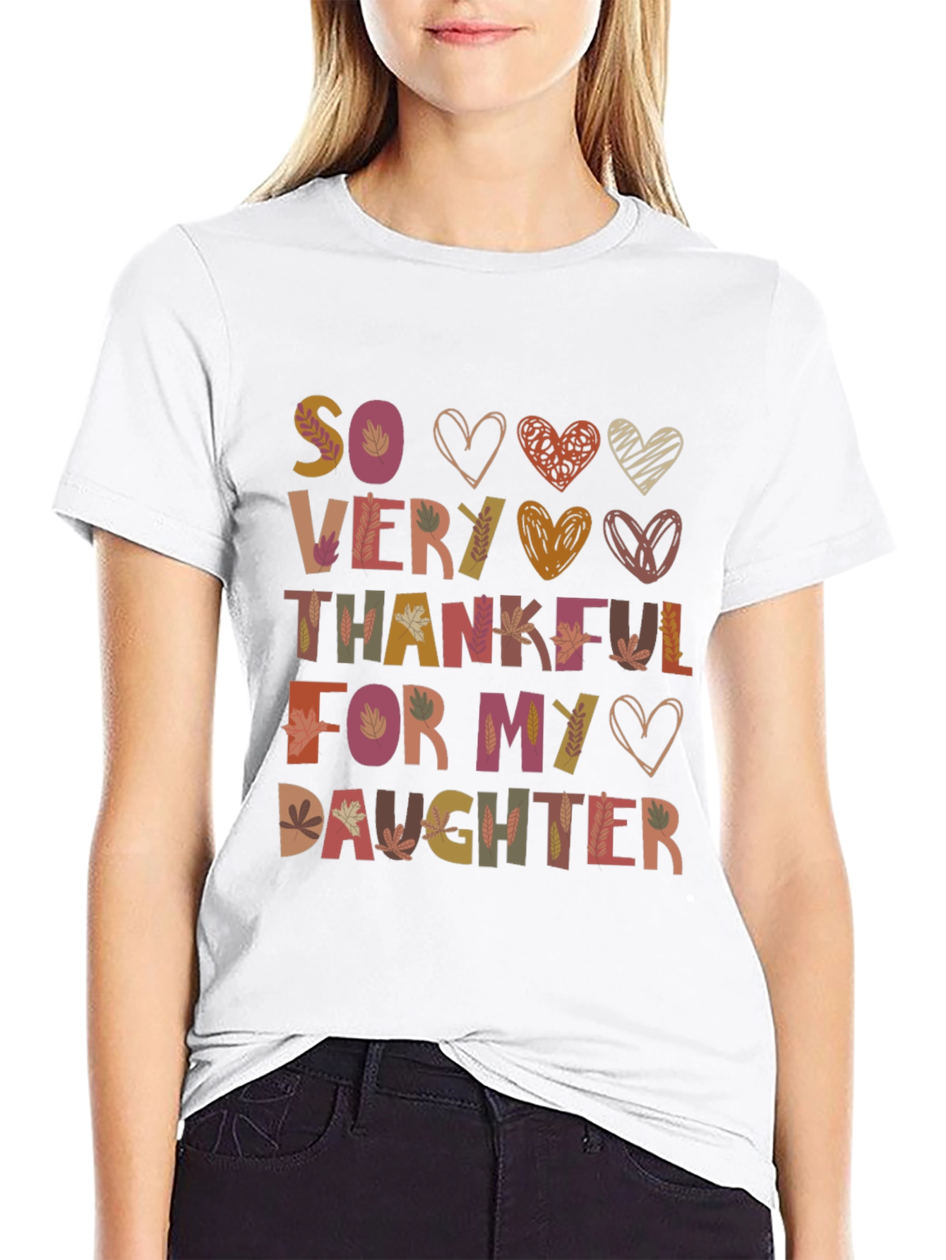 Black So Very Thankful For My Daughter Graphic T-Shirt view 9