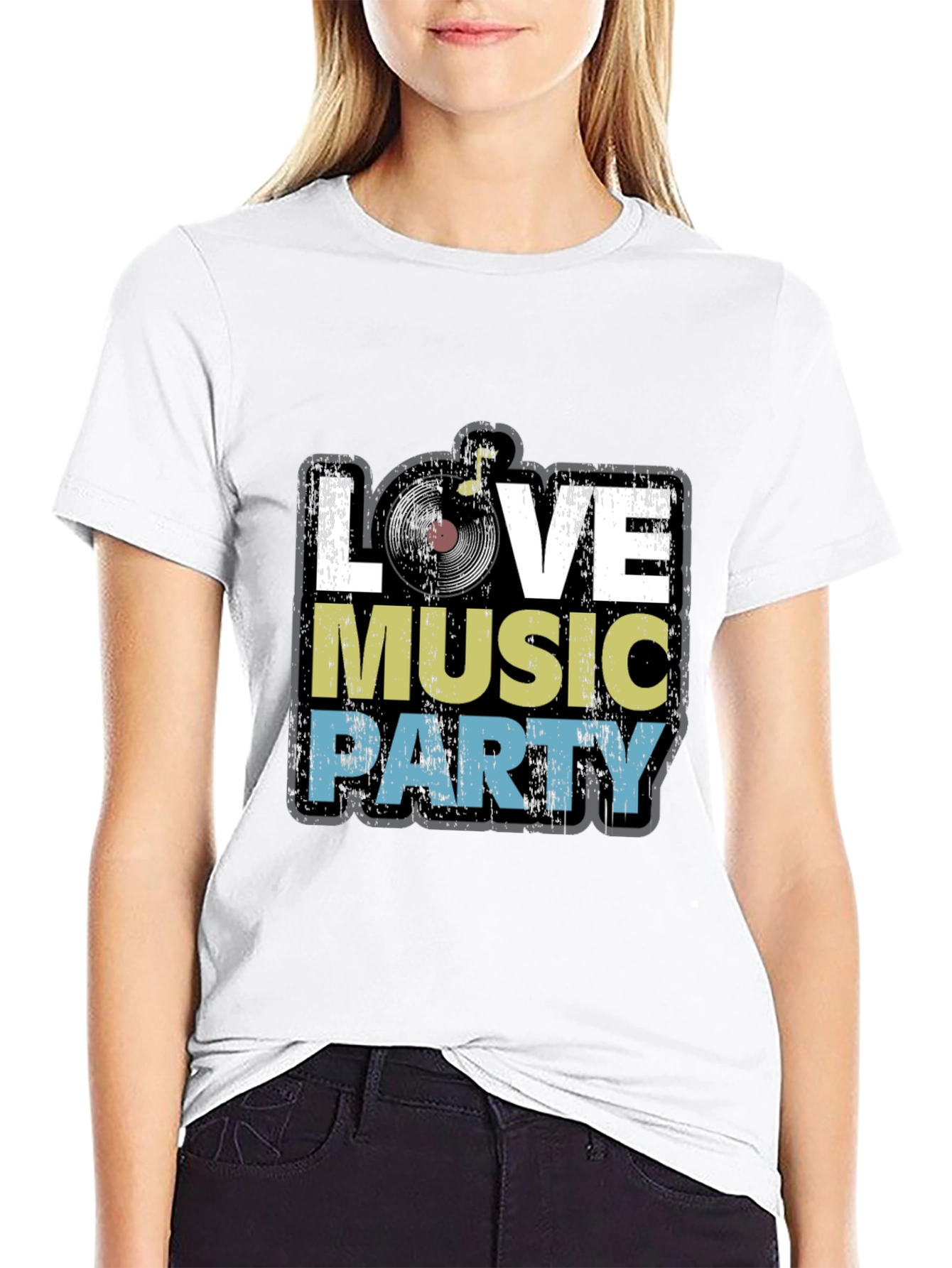 Black Love Music Party T-Shirt - Retro Style view 9