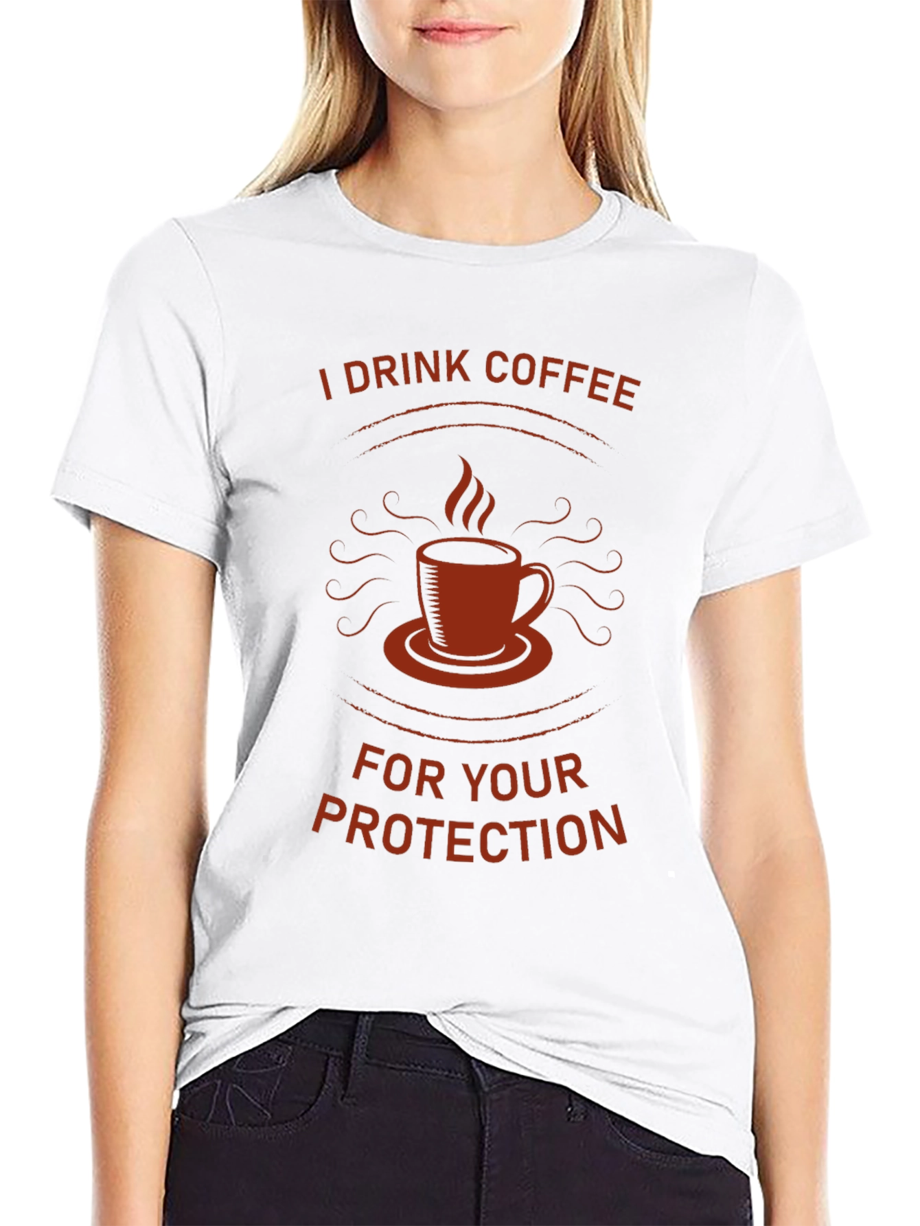 Black I Drink Coffee For Your Protection T-Shirt view 9