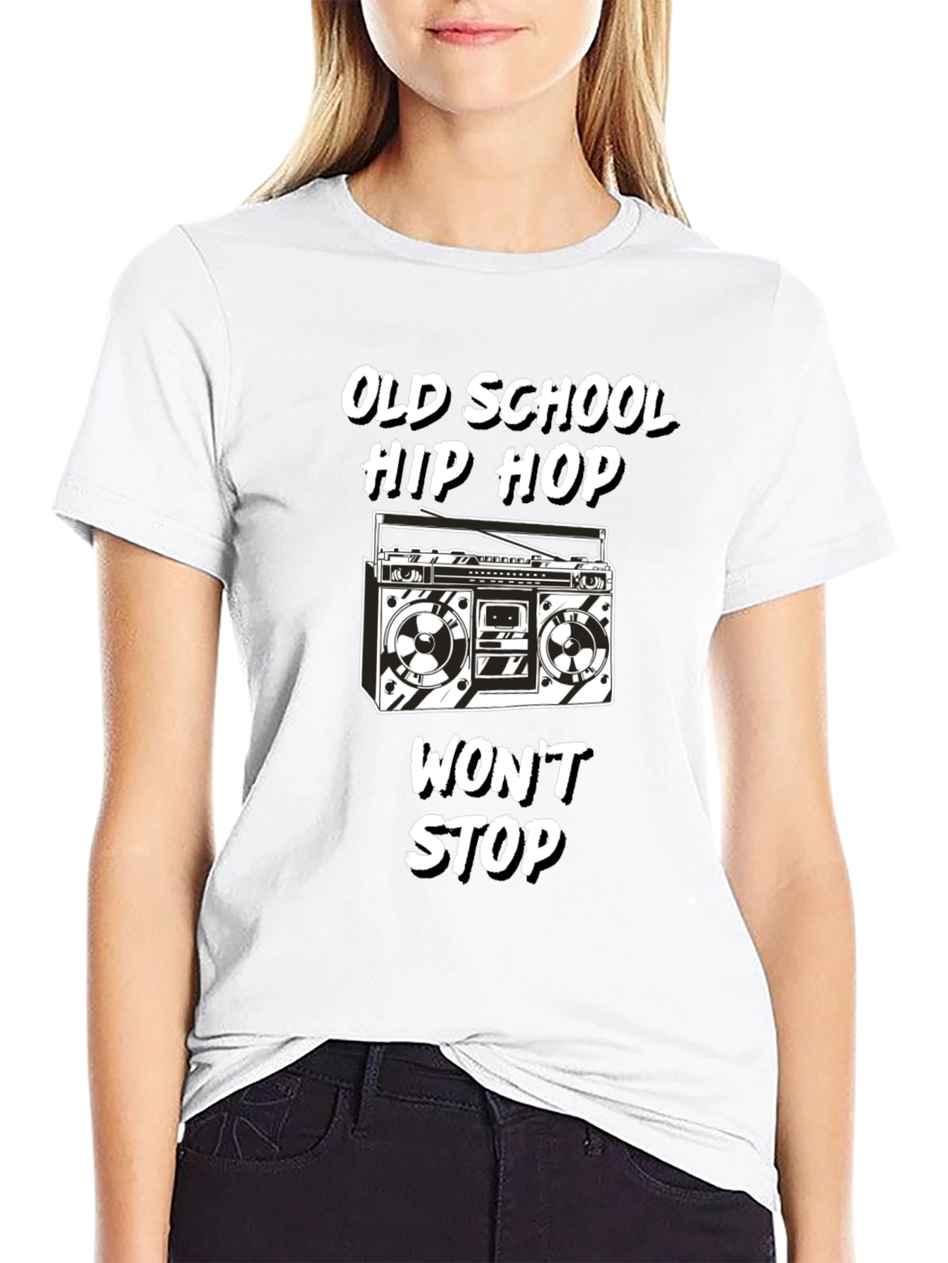 Black Old School Hip Hop Graphic Tee view 9