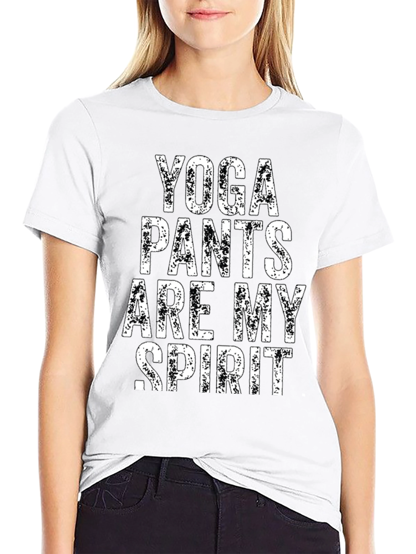 Black Yoga Pants are My Spirit Funny T-Shirt view 9