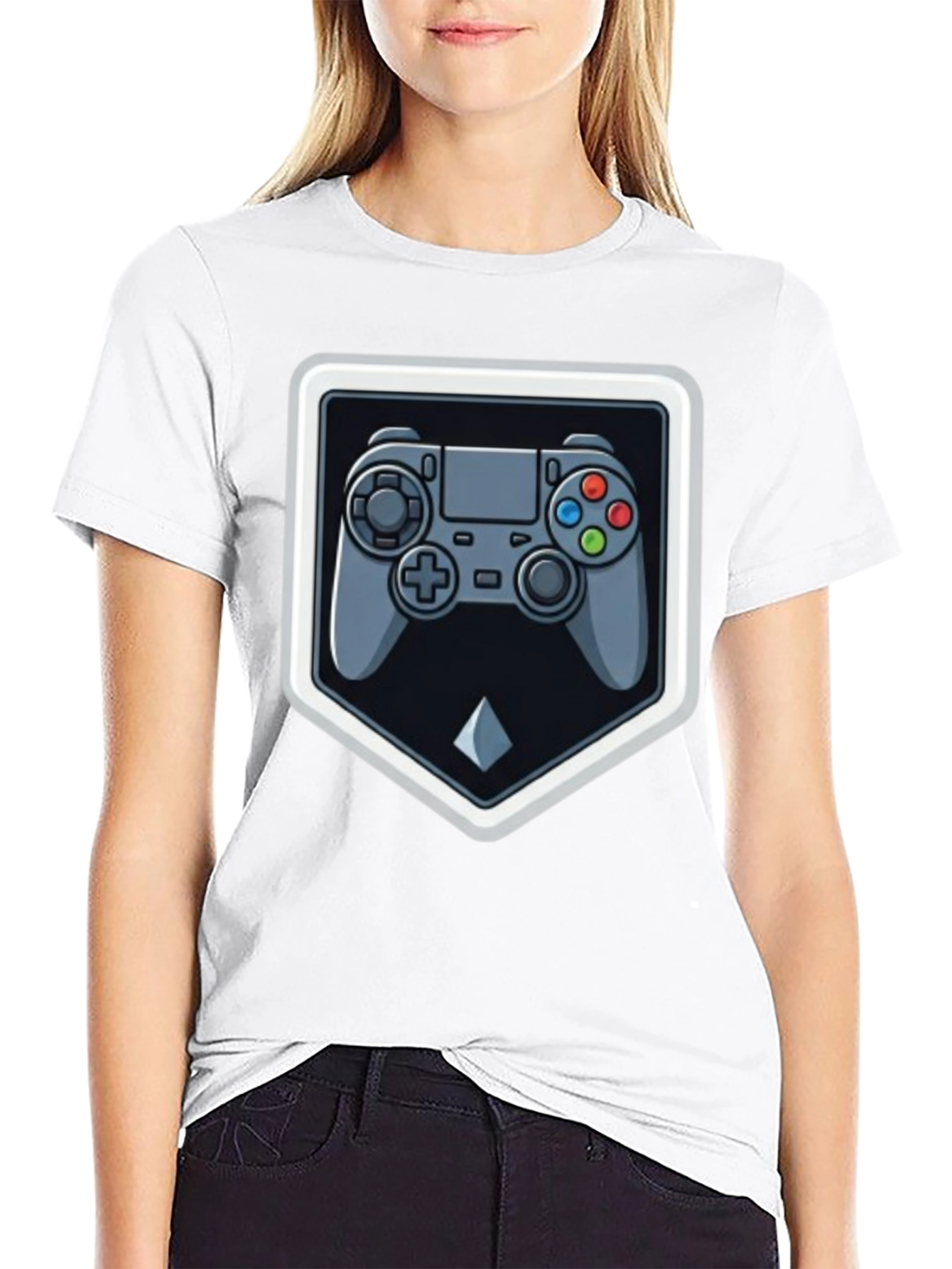 Black Gaming Controller Graphic Tee - Gamer Style view 9