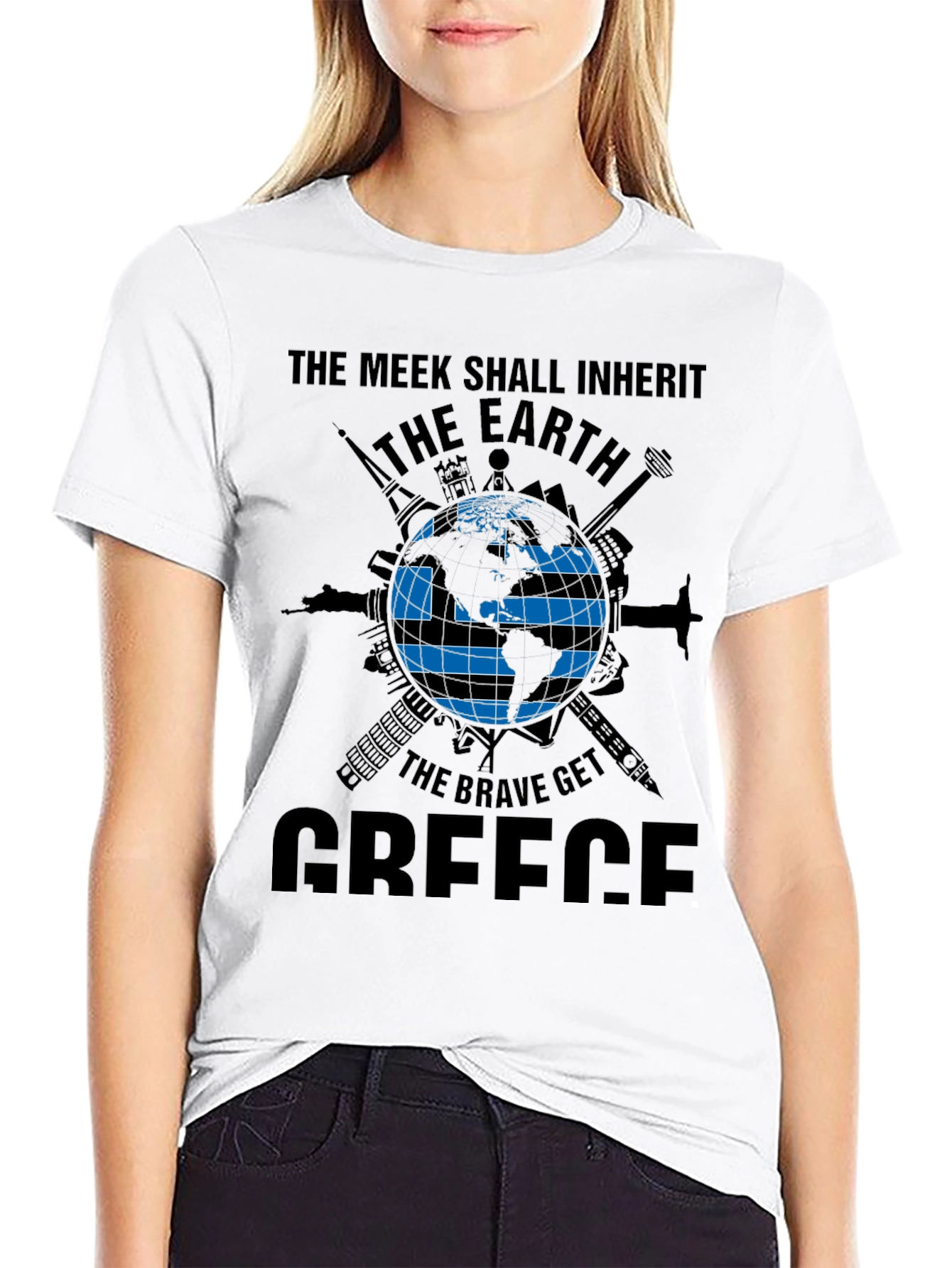 Black Greece Earth T-Shirt view 9