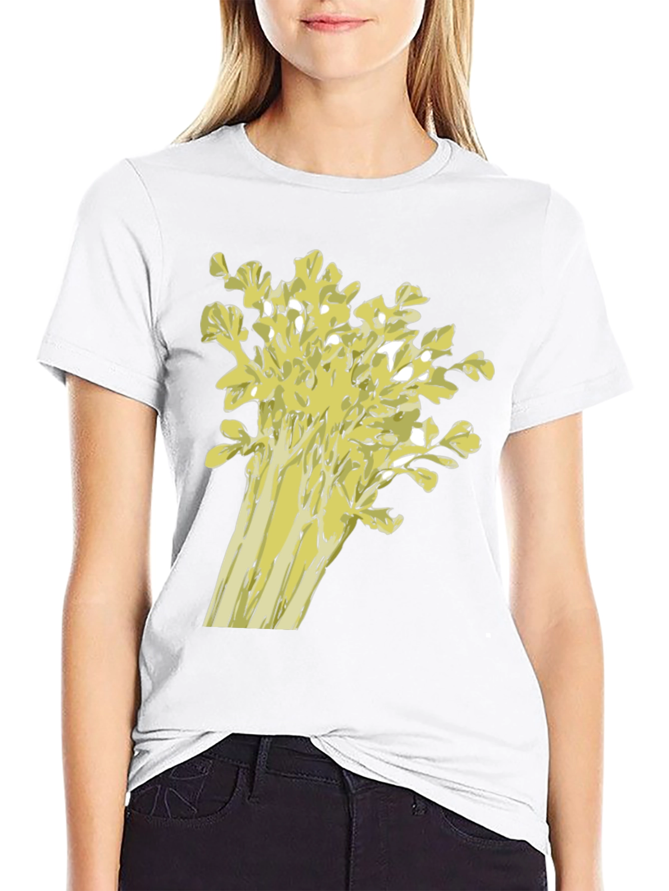 Black Celery Graphic Tee - Quirky & Fun! view 9