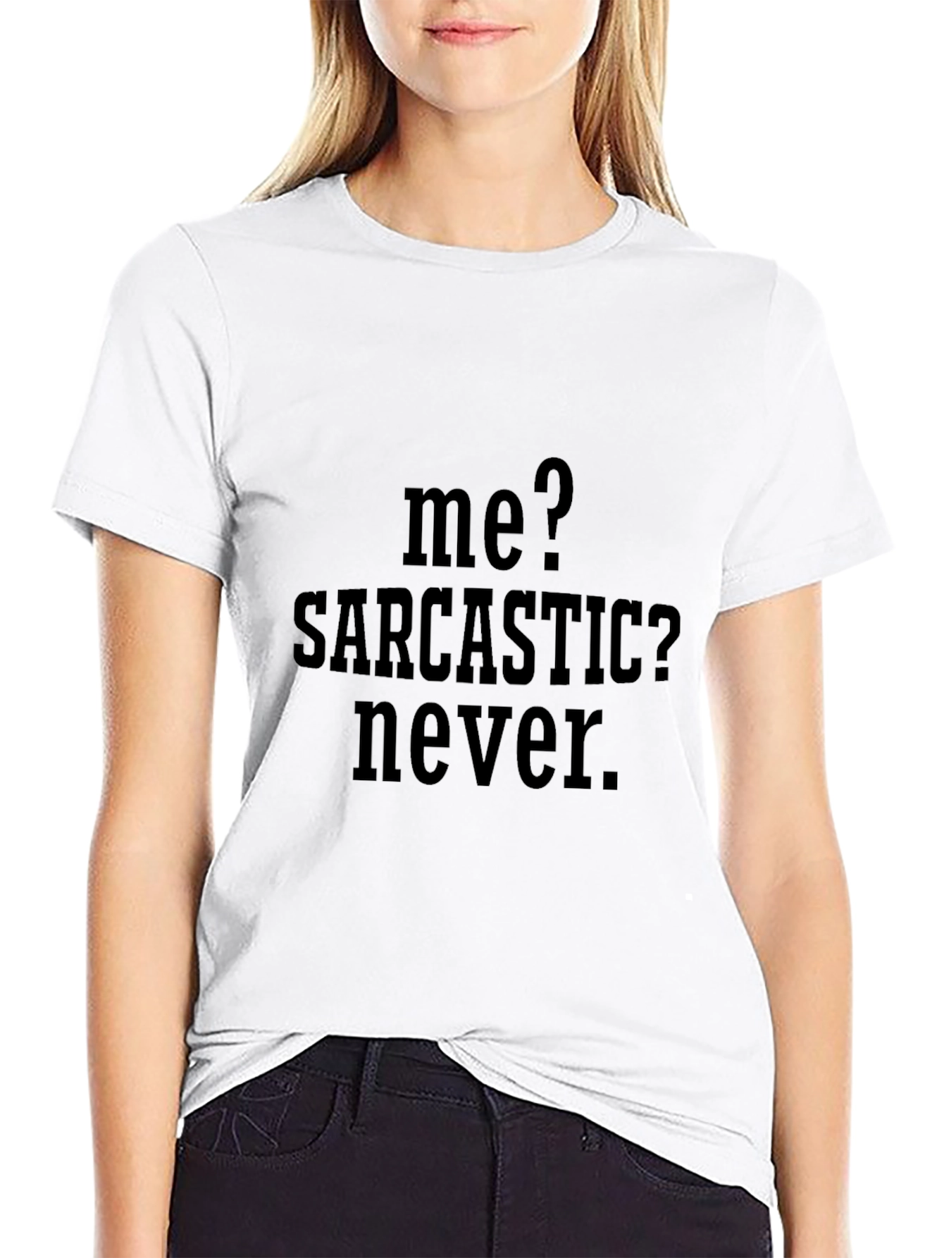 Black Sarcastic Humor Black T-Shirt view 9