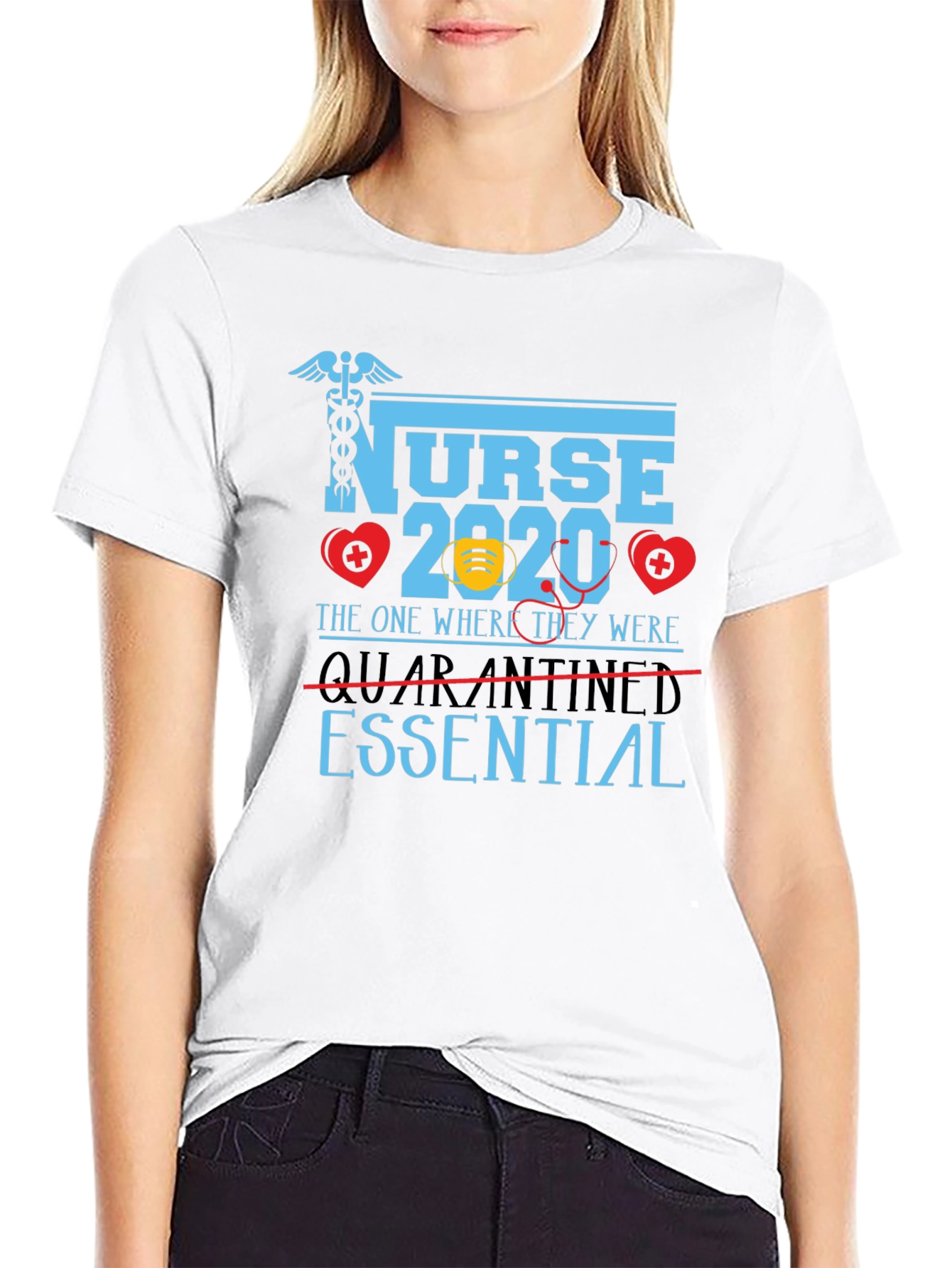 Black Nurse Essential 2020 T-Shirt view 9