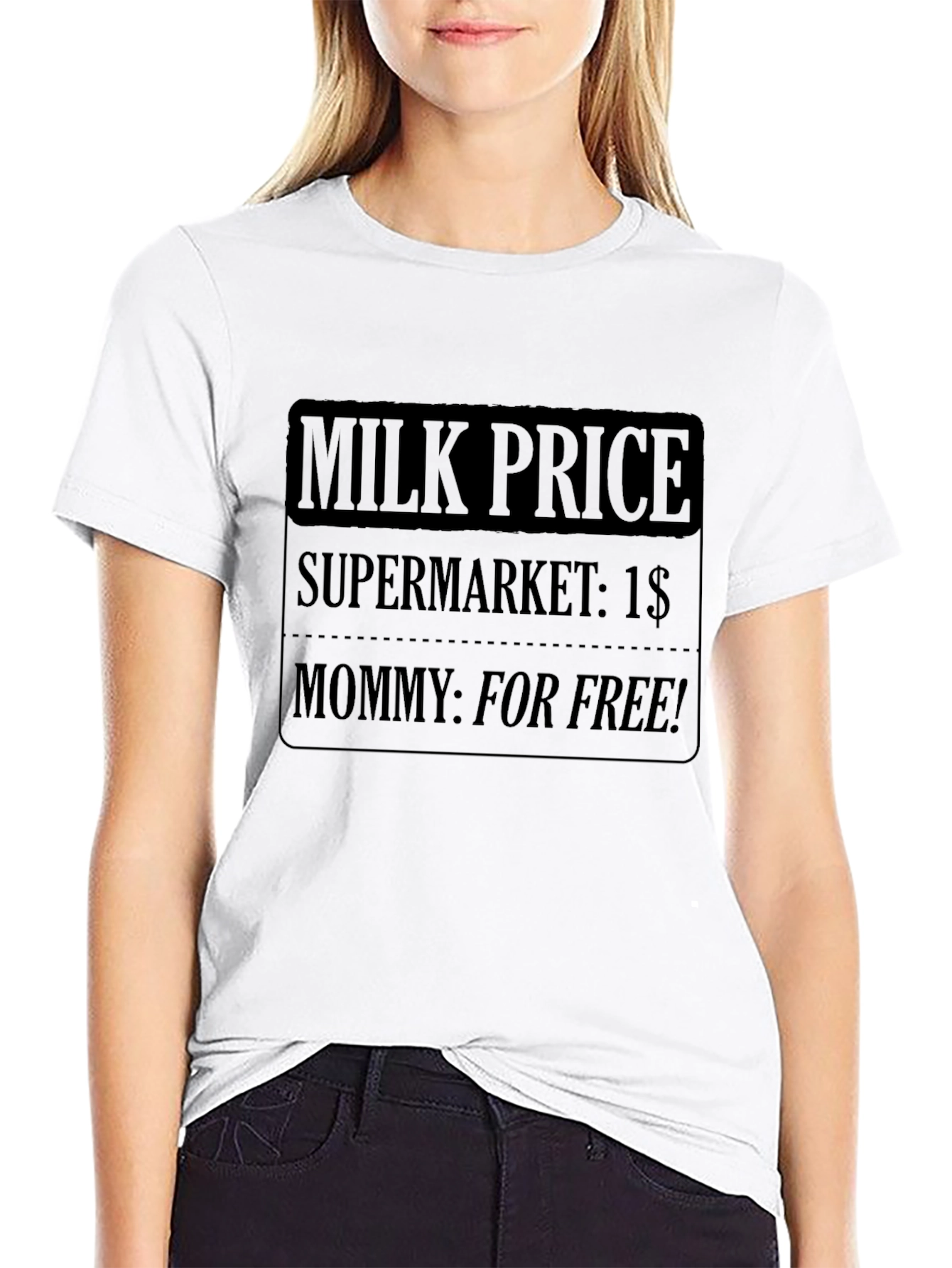Black Funny Milk Price Graphic T-Shirt view 9