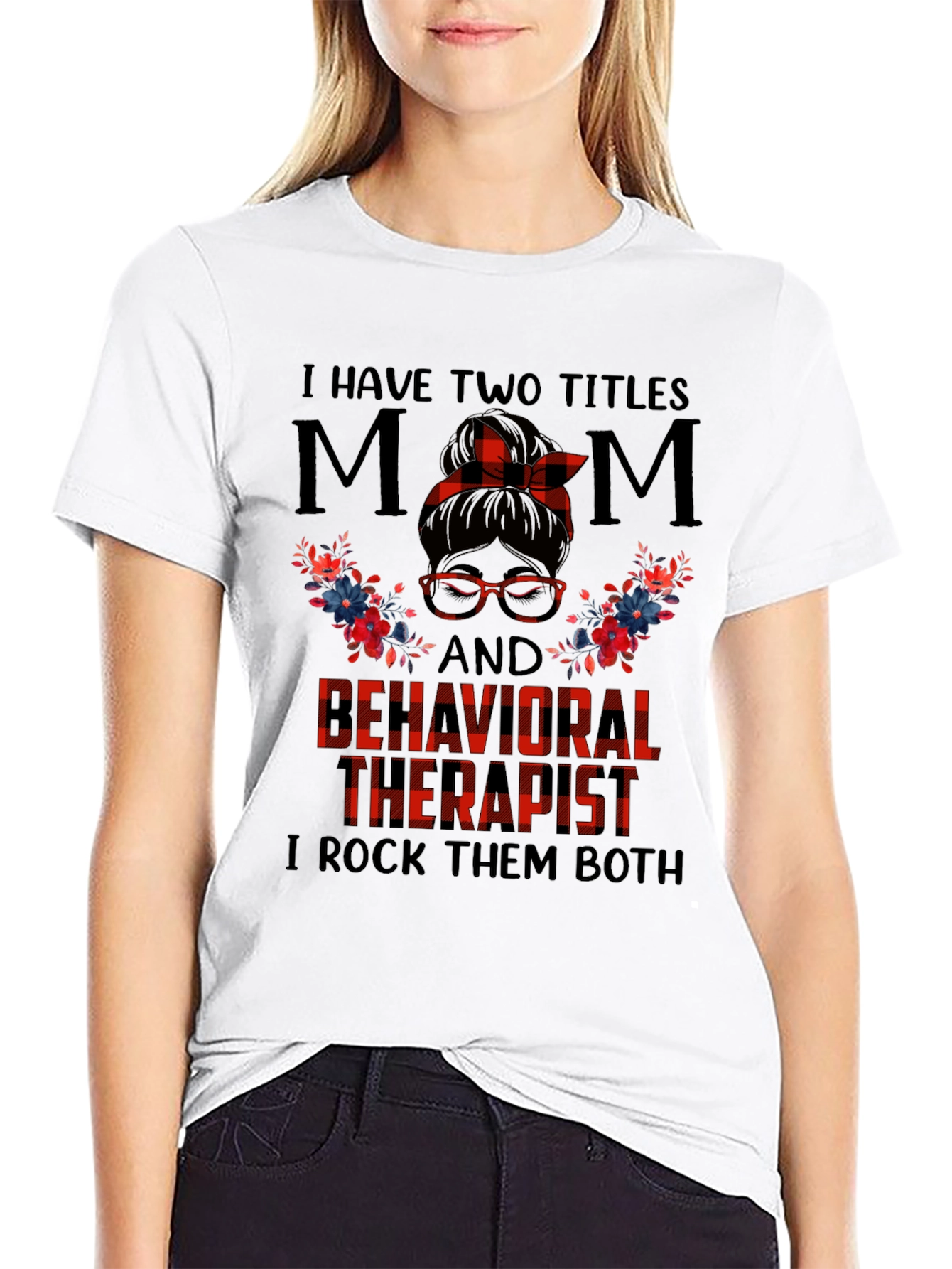 Black Mom and Therapist Graphic Tee view 9