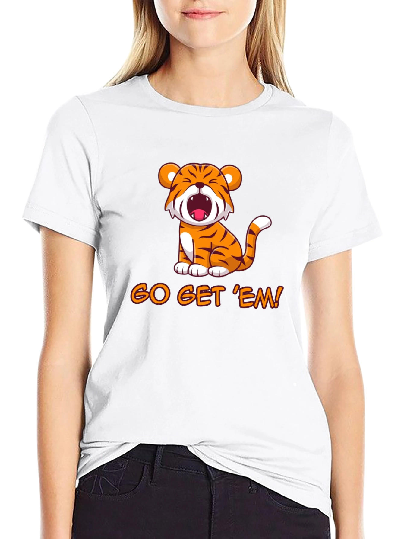 Black Go Get 'Em! Tiger Graphic Tee view 9