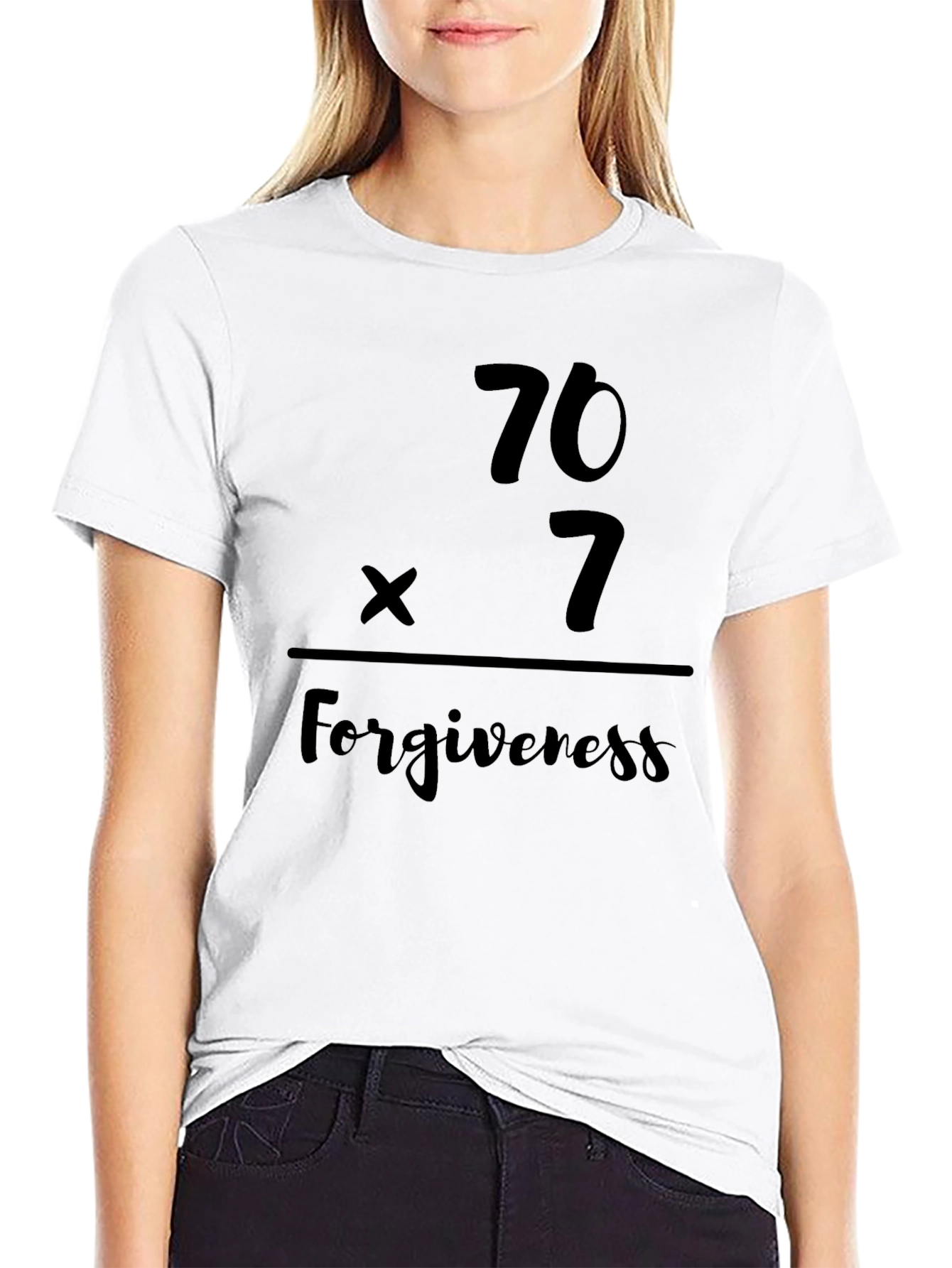 Black Forgiveness T-Shirt - Math Humor Graphic Tee view 9