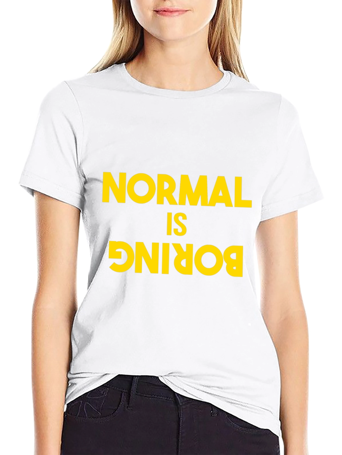 Black Normal is Boring Graphic Tee - Black view 9